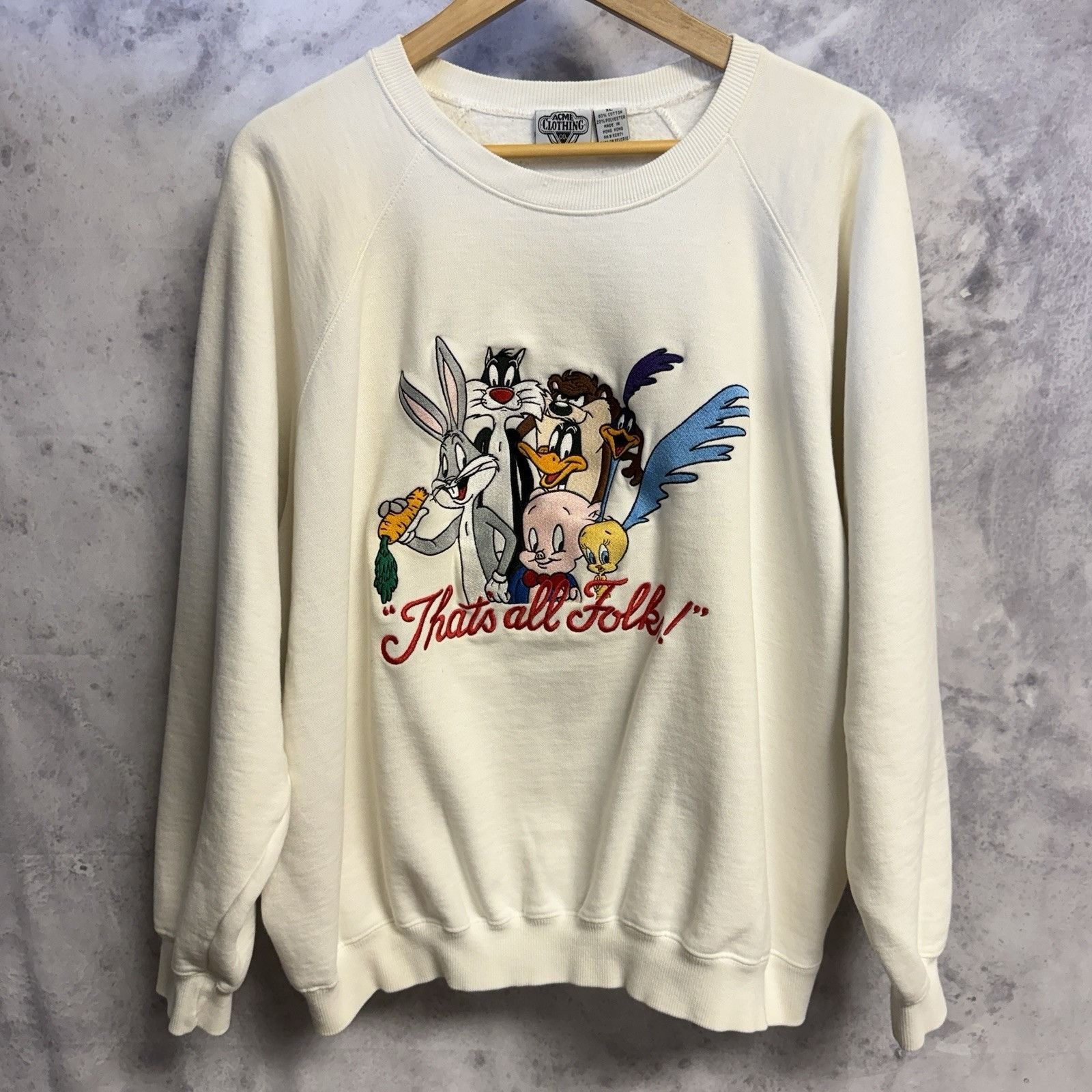 Vintage Vintage Looney Tunes Acme Sweatshirt Crew Neck 90s Size US XL / EU 56 / 4 - 2 Thumbnail