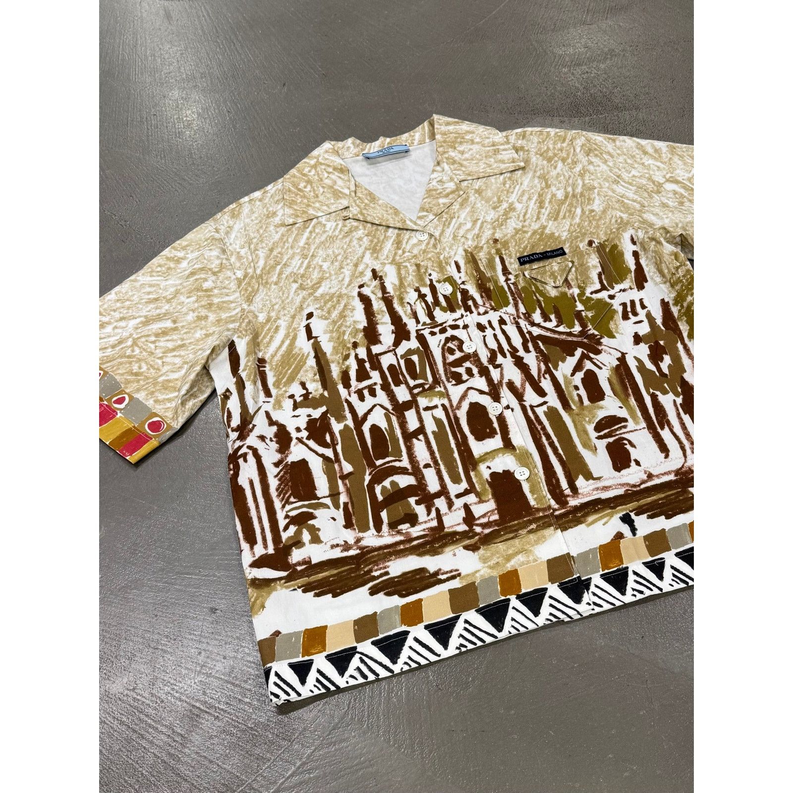 Prada 2018 Prada Duomo Milan painting bowling shirt Size S / US 4 / IT 40 - 3 Thumbnail