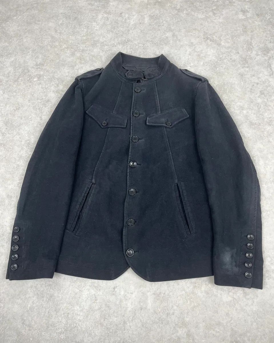 Daniele Alessandrini 2000s Daniele Alessandrini Black Officer Buttoned Jacket Size 42R - 3 Thumbnail