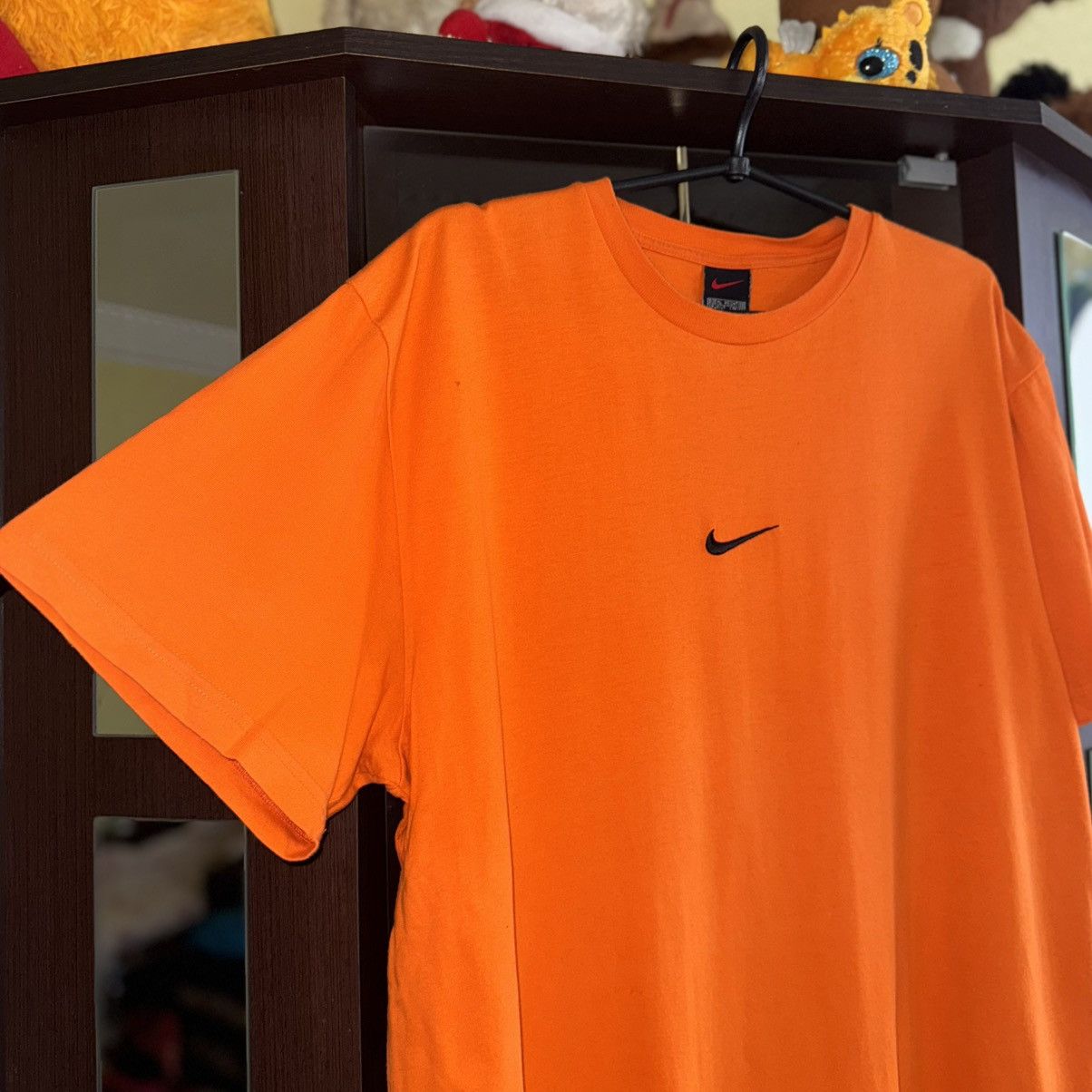 Nike 🍊Orange Vintage 90s Nike Center Swoosh Tee T-Shirt Size US XL / EU 56 / 4 - 3 Thumbnail