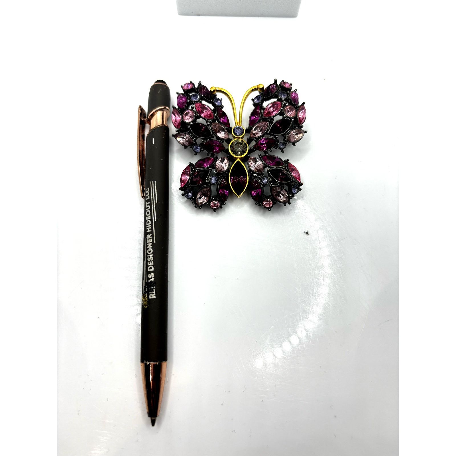 Other JOAN RIVERS Vintage Large Swarovski Crystal Butterfly Pin Size ONE SIZE - 5 Thumbnail