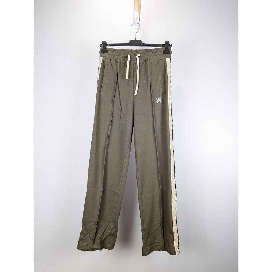 Palm Angels o1rshd1 Monogram Piquet Track Pant in Brown Off White Size US 34 / EU 50 - 2 Thumbnail