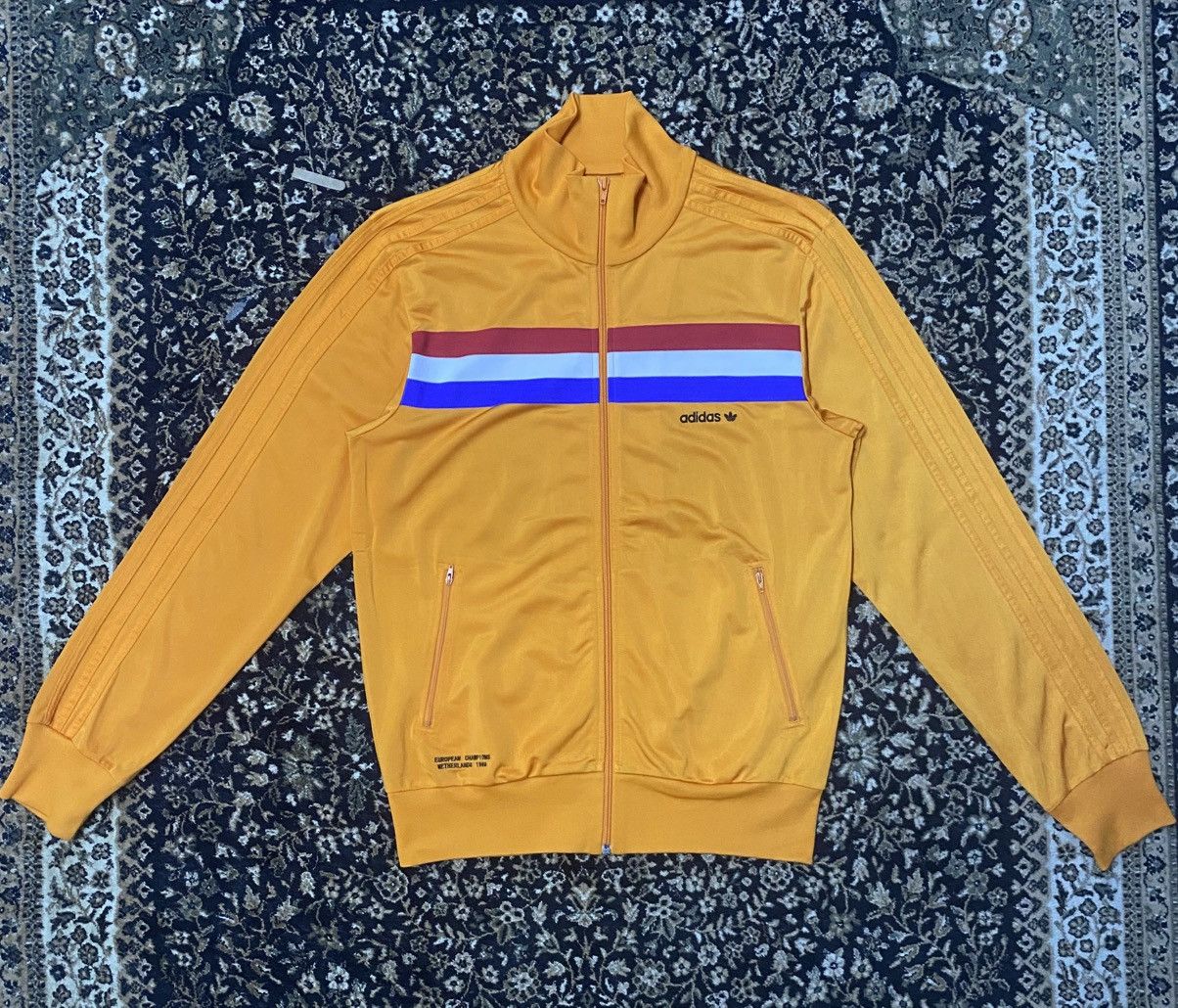 Adidas × Vintage Adidas Holland Tracktop Jacket EURO 1988 Netherlands Size US L / EU 52-54 / 3 - 1 Thumbnail
