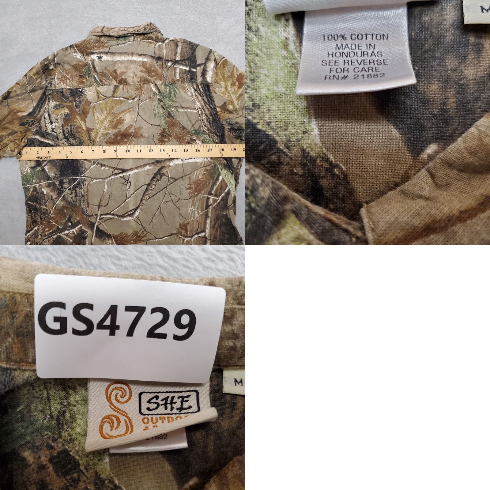 Realtree VINTAGE She Outdoor Apparel Camo Shirt Womens Medium Realtree Camoflage Long Sleeve Camo Size M / US 6-8 / IT 42-44 - 9 Thumbnail
