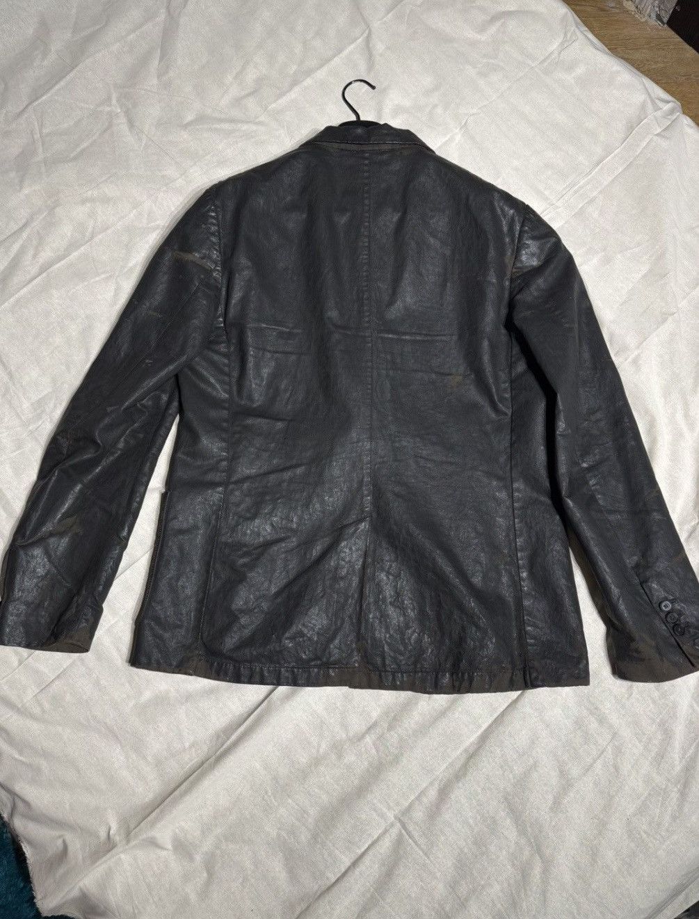Maison Margiela SS14 PAINT BLAZER OILED WAX DISTRESSED JACKET ARTISANAL Size 42R - 14 Thumbnail