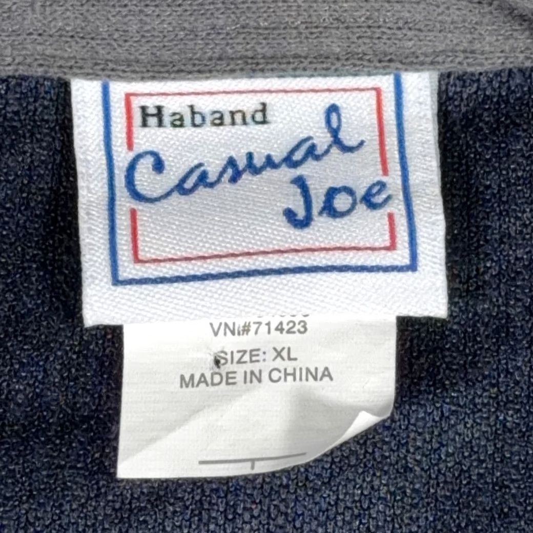 Haband Haband Sweater Adult XL Blue Colorblock Textured Dad Y2K Mens Pullover Long Sleeve Fleece Cotton Blend Size US XL / EU 56 / 4 - 4 Thumbnail