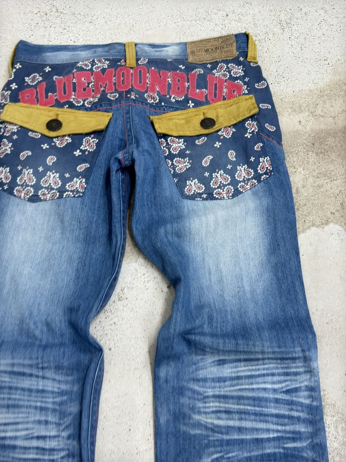 Hysteric Glamour Vintage Blue Moon Blue 90s Blue Moon Club Paisley Pocket Size US 32 / EU 48 - 10 Thumbnail