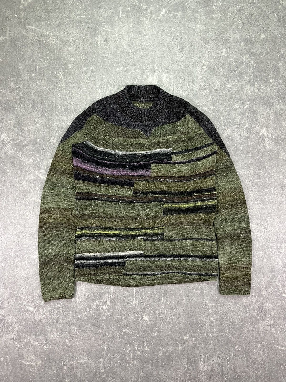 image of Archival Clothing x Marithe Francois Girbaud Very Marithe Francois Girbaud Abstract Knit in Green (