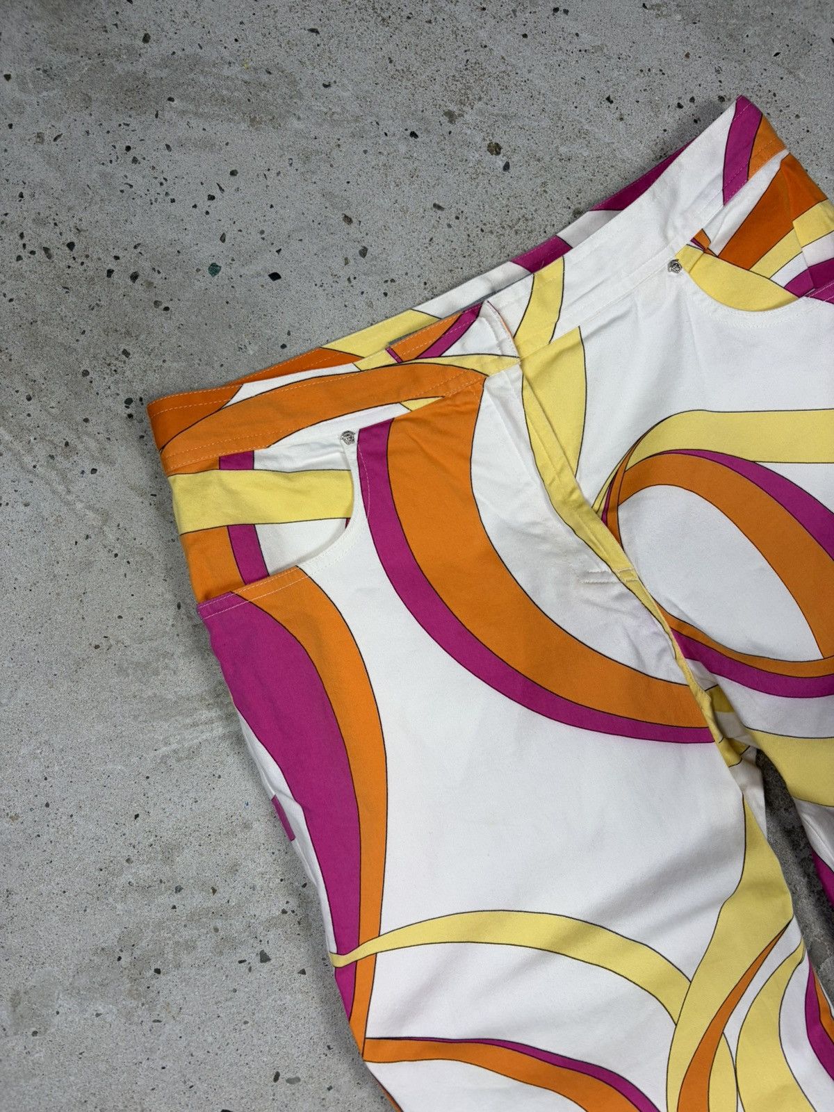 Versace Jeans Couture 2000s Versace Jeans Couture Abstract Print Multicolor Pants Size 29" - 7 Thumbnail