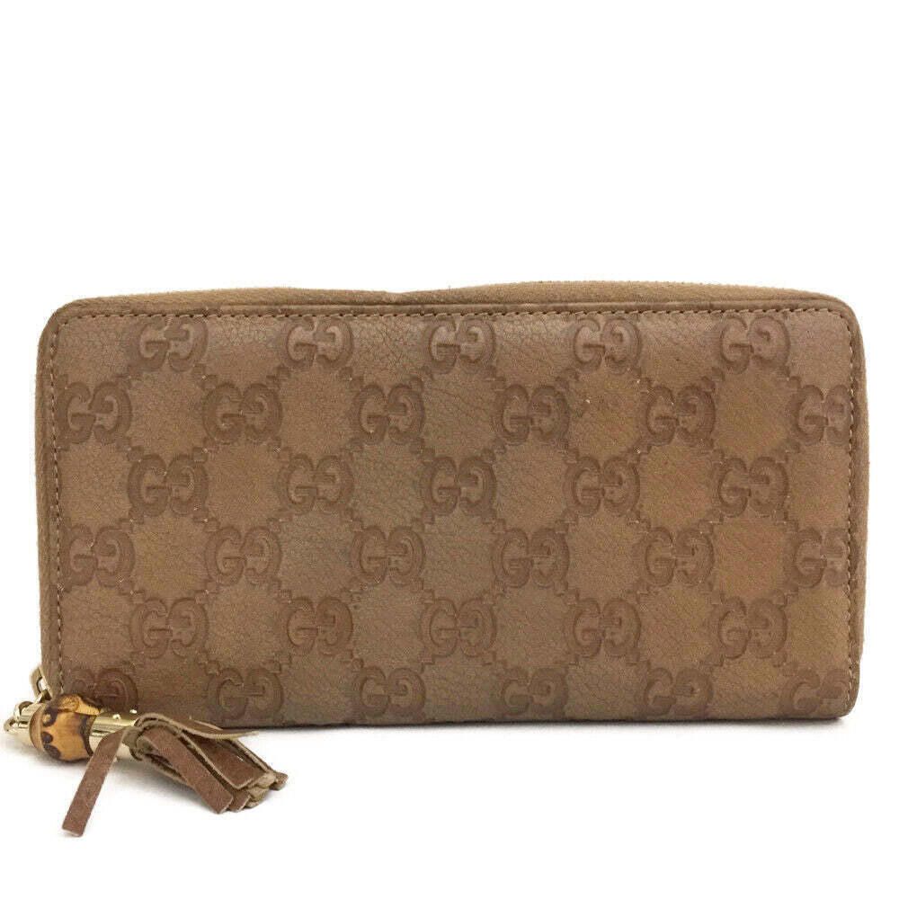 Gucci Gucci Guccissima Bamboo Tassel Zip Around Wallet Light Size ONE SIZE - 1 Thumbnail