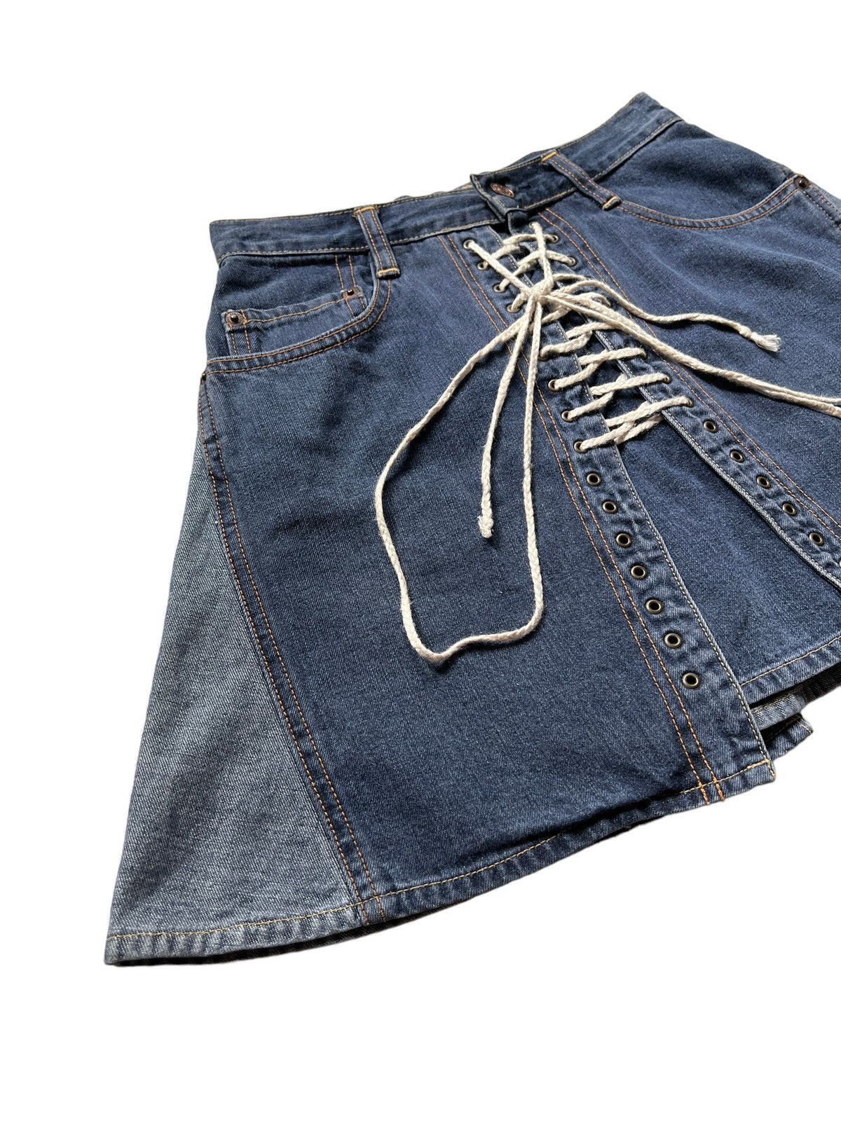 Hysteric Glamour Vintage Hysteric Glamour Kinky Lace Up Denim Skirt Size 26" / US 2 / IT 38 - 4 Thumbnail