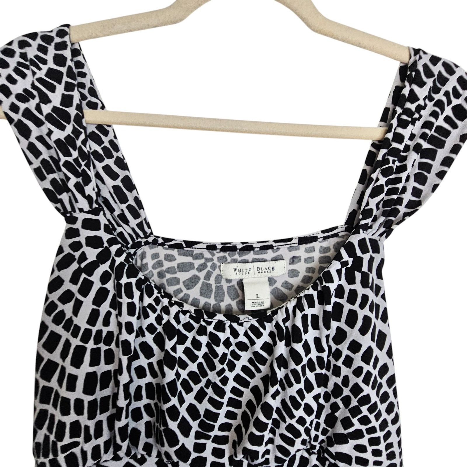 White House Black Market White House Black Market Womens Geometric Babydoll Tank Top Size L / US 10 / IT 46 - 2 Thumbnail