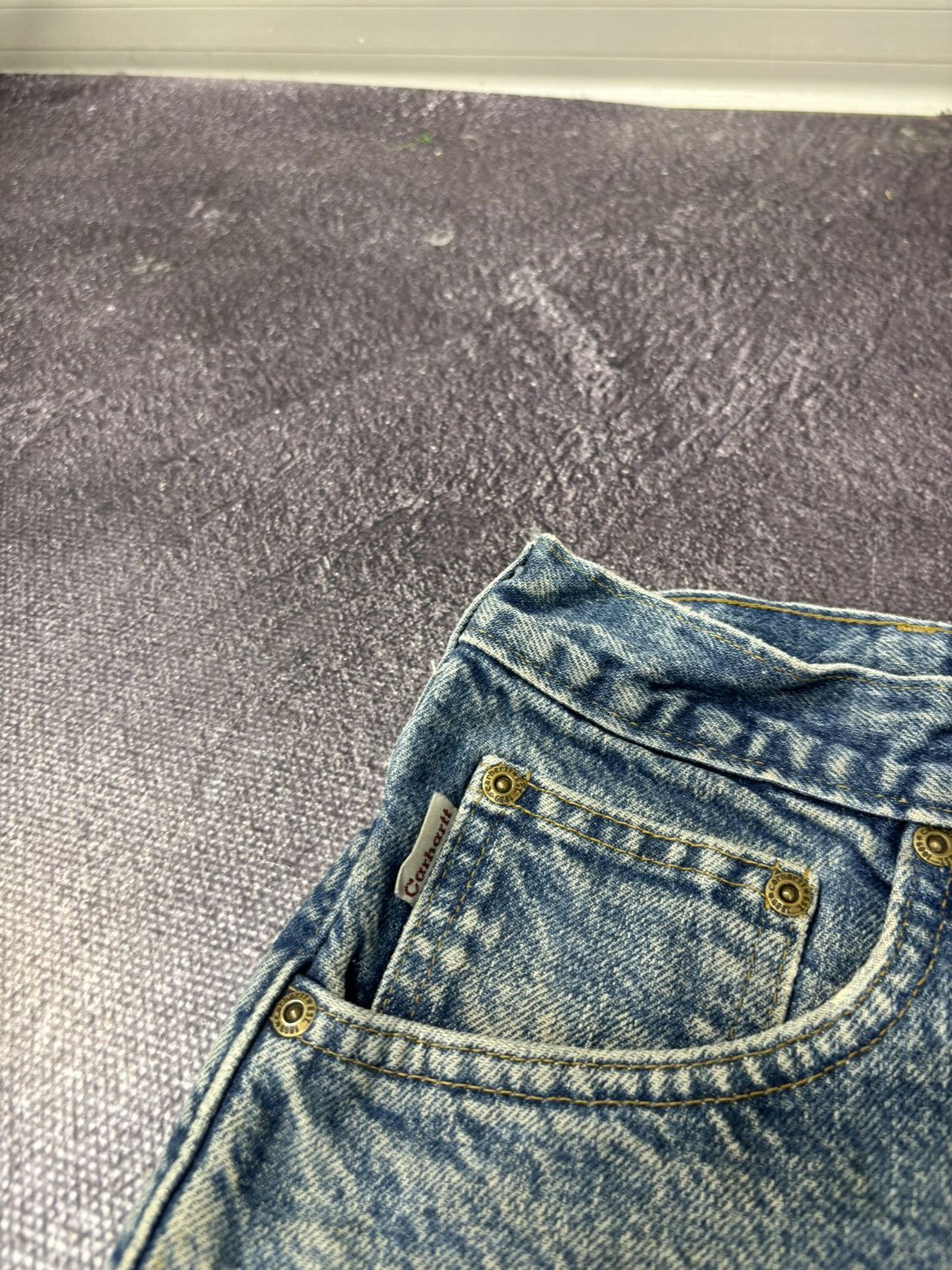 Carhartt Vintage Carhartt Insulated Blue Denim Work Hype Baggy Jeans Size US 36 / EU 52 - 12 Thumbnail