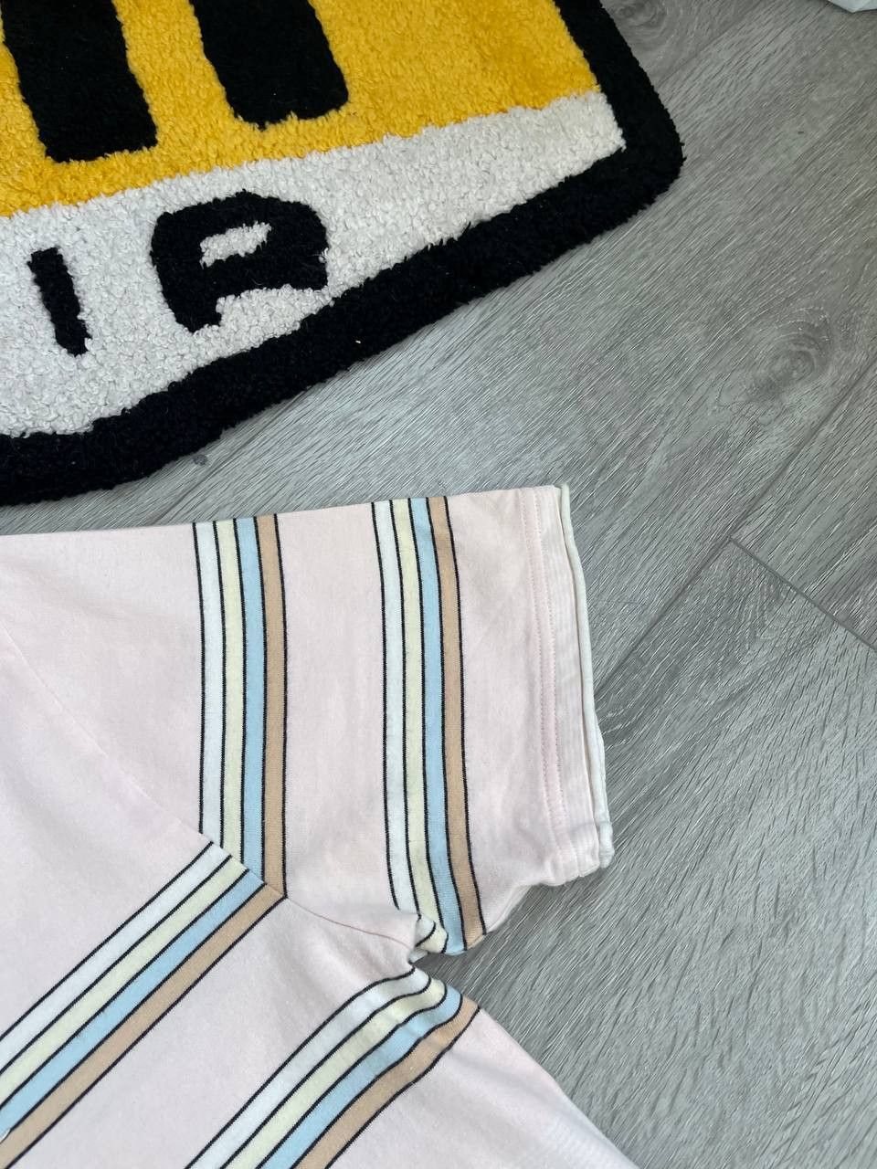 Japanese Brand × Vintage × Yves Saint Laurent Vintage YSL Yves Saint Laurent Striped Japan White Tee Size US M / EU 48-50 / 2 - 6 Thumbnail