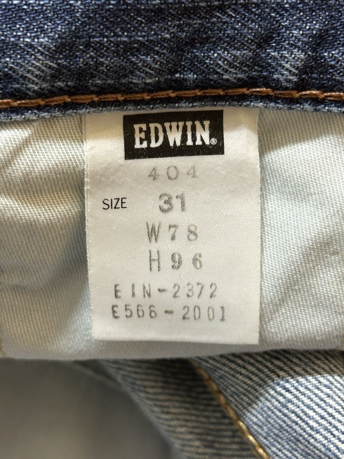 Edwin Vintage Edwin 404 Faded Wash Distressed Style Loose Jeans Size US 31 - 10 Thumbnail