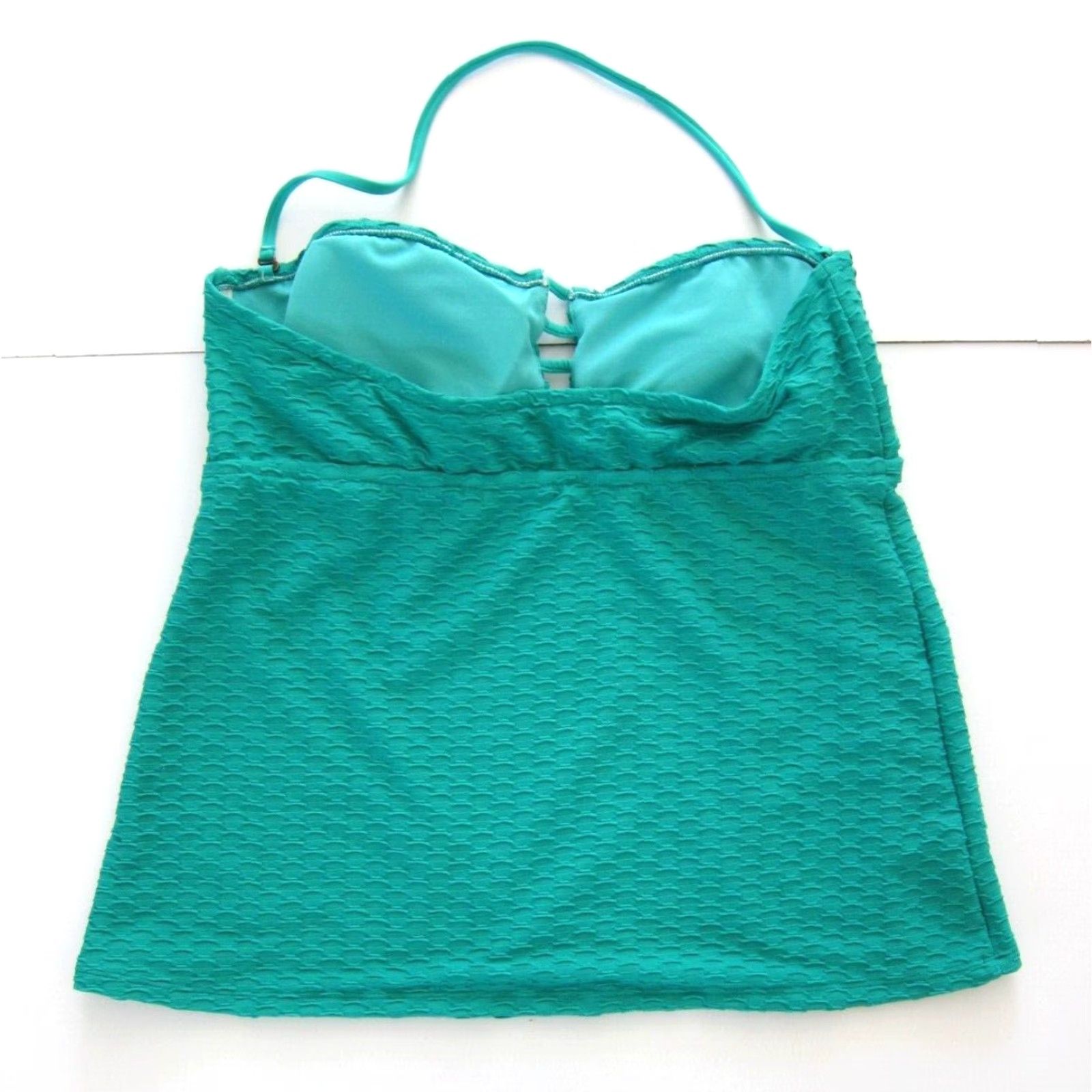 Vintage VINTAGE Bisou Bisou Green Halter Built In Bra Swim Tankini Top Women XL Size XL / US 12-14 / IT 48-50 - 6 Thumbnail