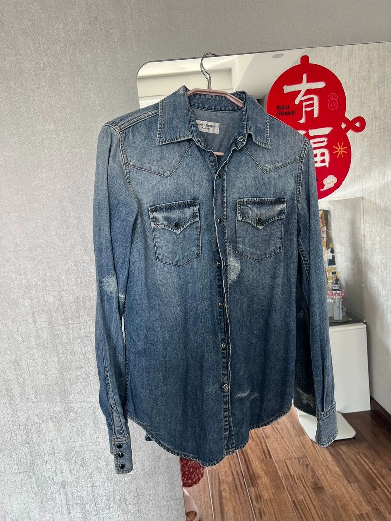 Saint Laurent Paris Saint Laurent ParisDenim shirt 2504-Nextarrow Size US M / EU 48-50 / 2 - 1 Thumbnail