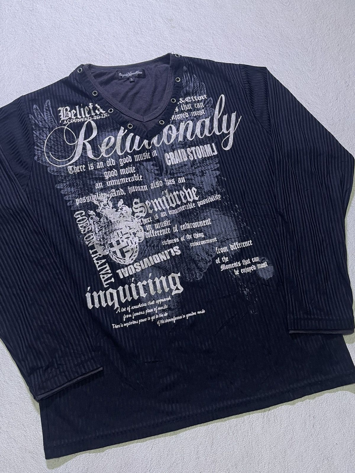 Japanese Brand Y2K ORIGINAL REMAHGEAR long sleeve tshirt Size US M / EU 48-50 / 2 - 2 Thumbnail