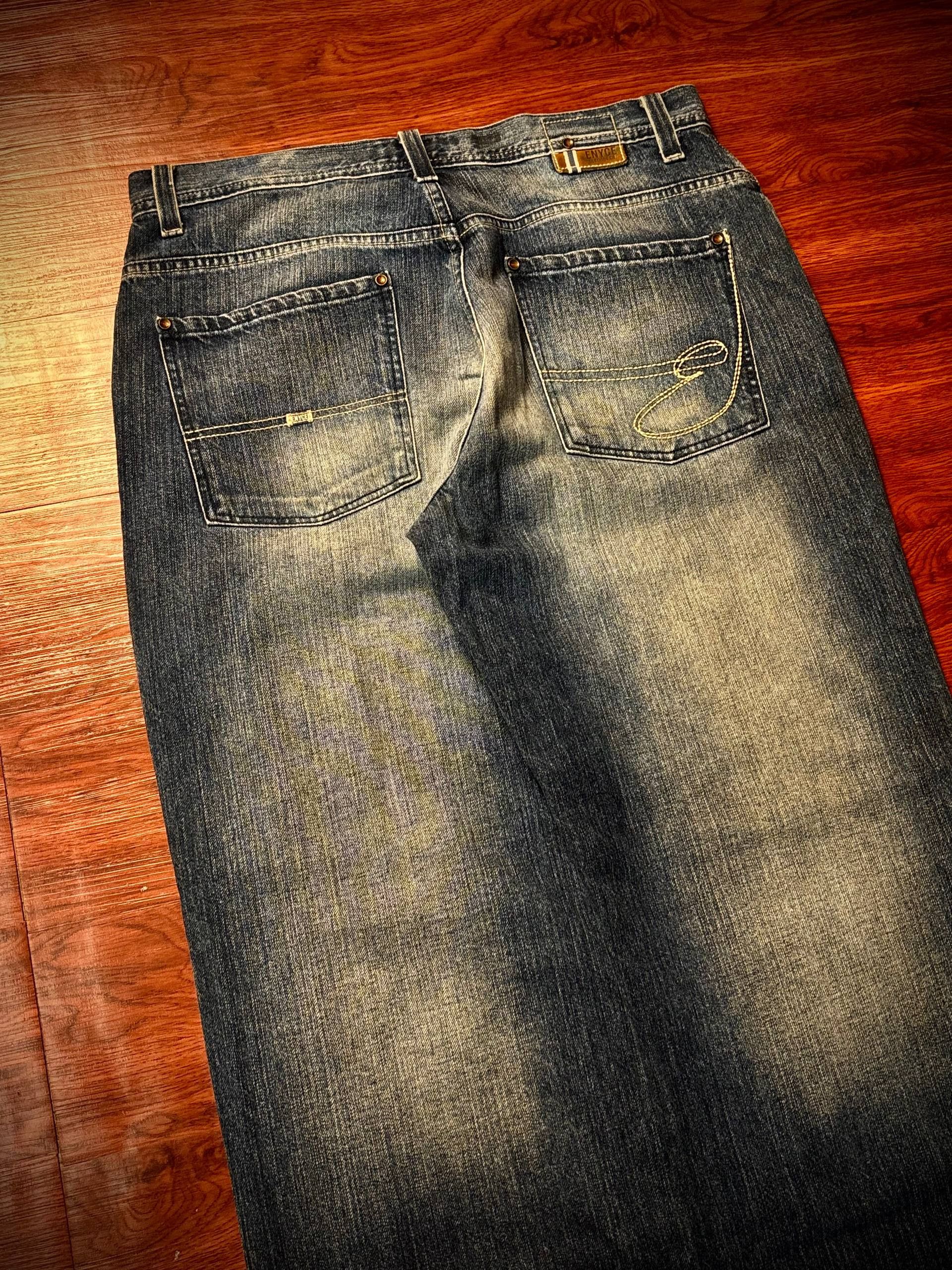 JNCO Vintage Y2K Enyce Blue Faded Wash Small Embroidery Size US 36 / EU 52 - 4 Thumbnail