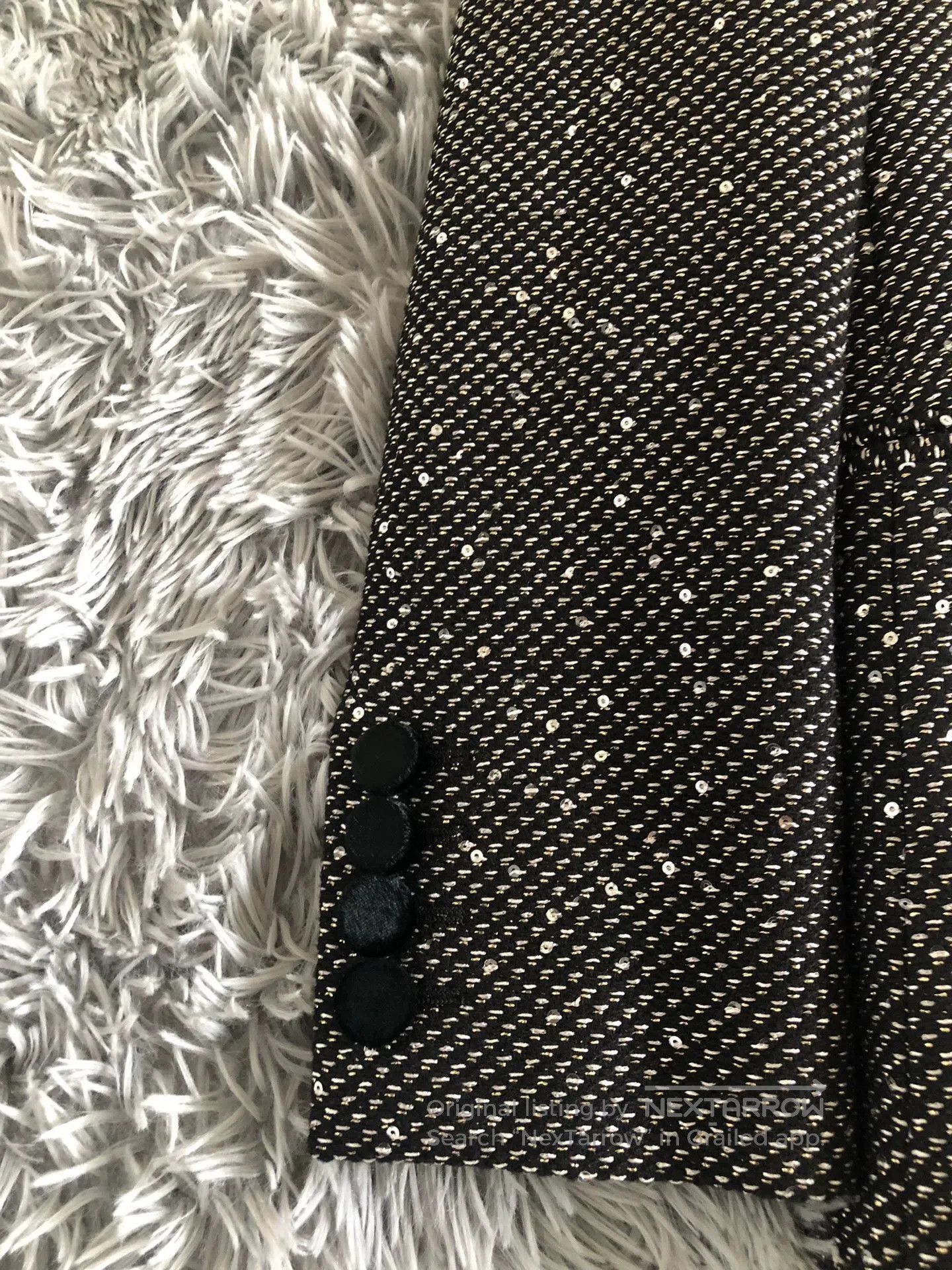 Saint Laurent Paris Saint Laurent 18FW Sequin Embellished Coat. Size M / US 6-8 / IT 42-44 - 3 Thumbnail