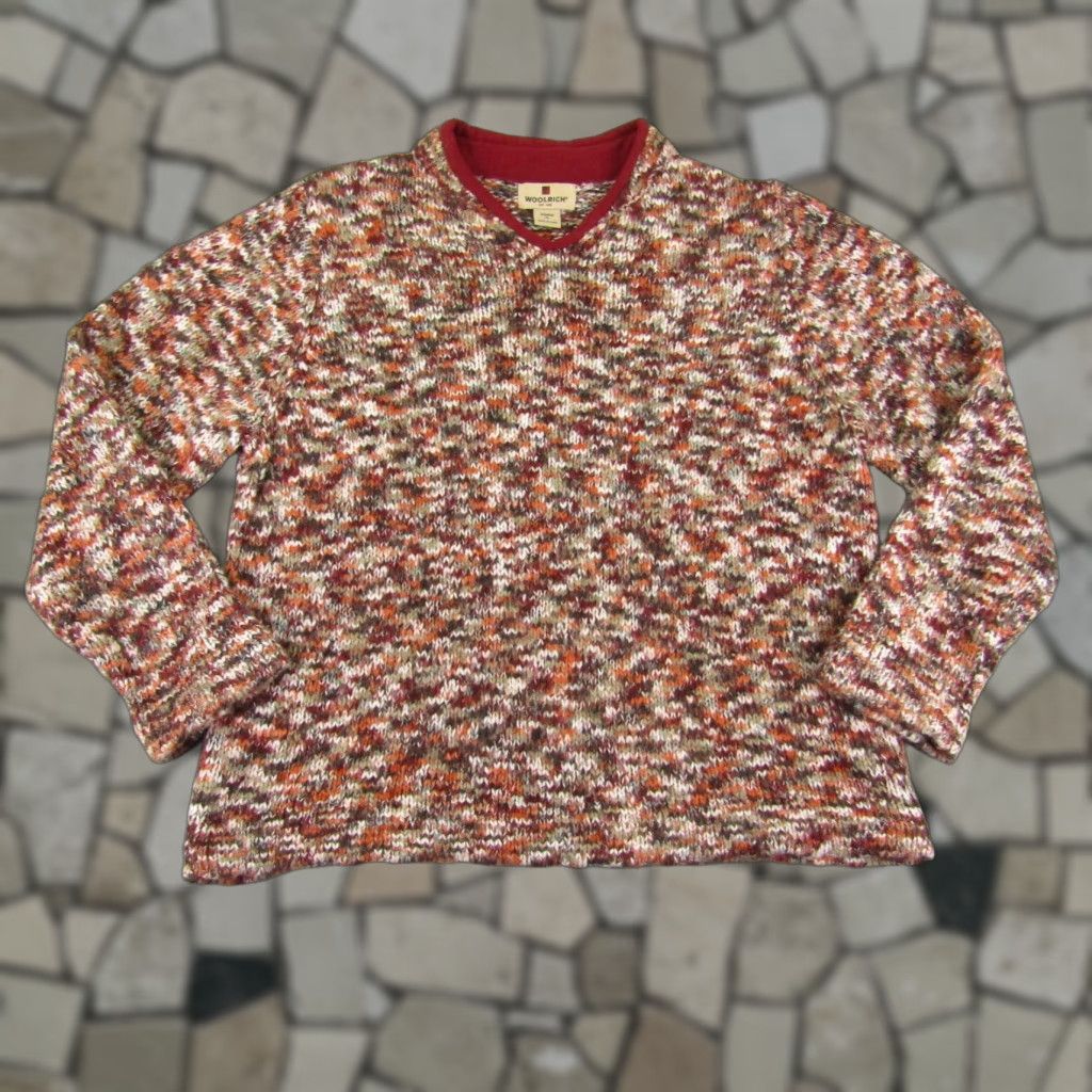 Vintage Woolrich Sweater Women Adult XL Red Wool Blend Knit Mock Neck Pullover Outdoor Casual Size XL / US 12-14 / IT 48-50 - 1 Thumbnail