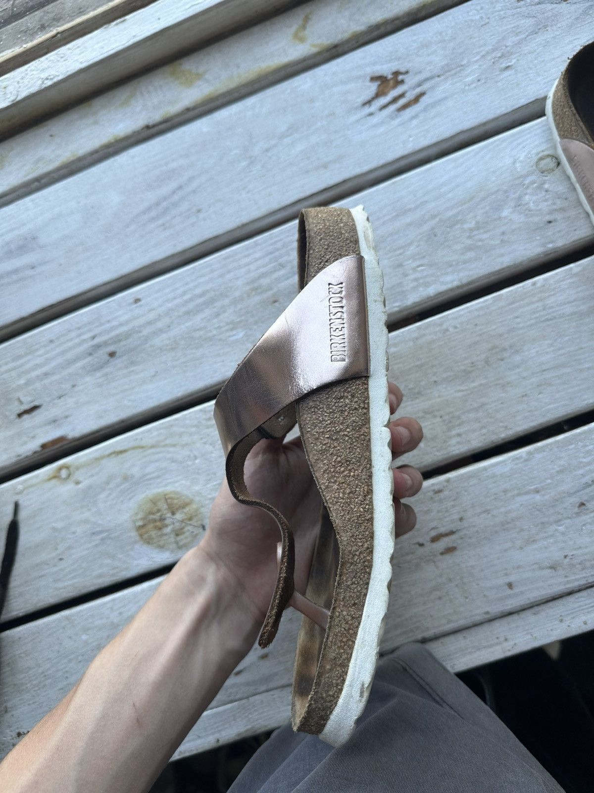 Birkenstock 🚨Vintage Birkenstock 38 pink Luxe Sandals rare slides Size US 8 / IT 38 - 4 Thumbnail