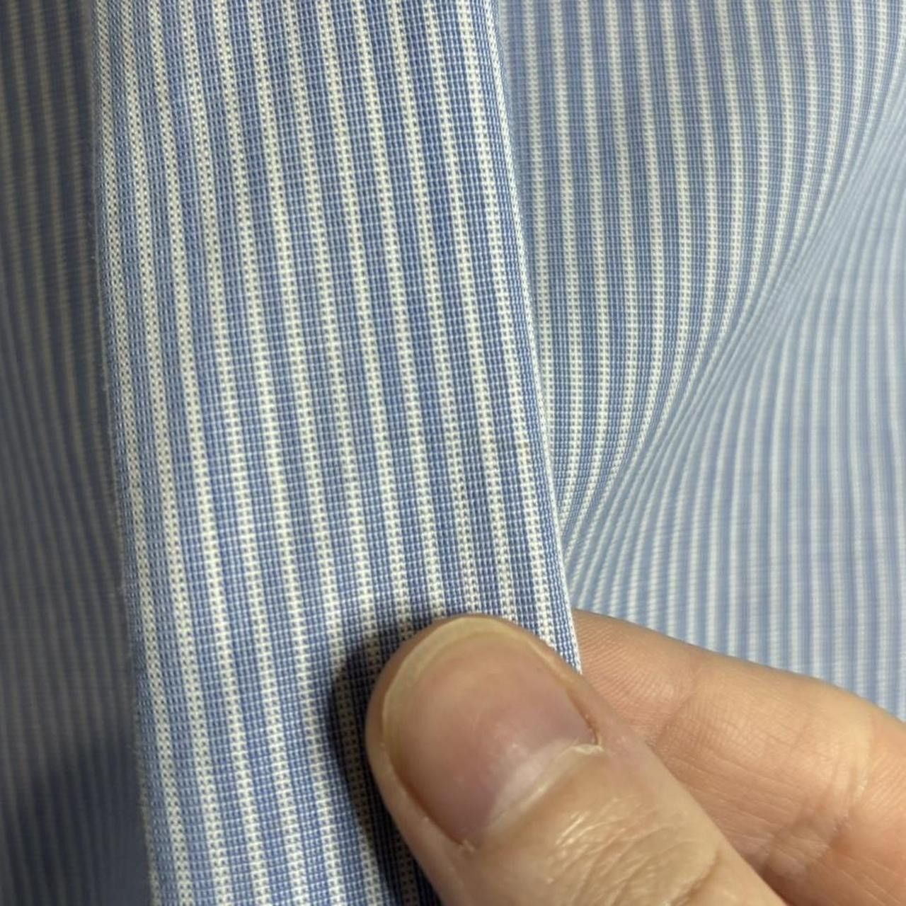Vintage Vintage 1990s Striped Blue Cropped Boxy Button-Up Shirt Size US S / EU 44-46 / 1 - 8 Thumbnail