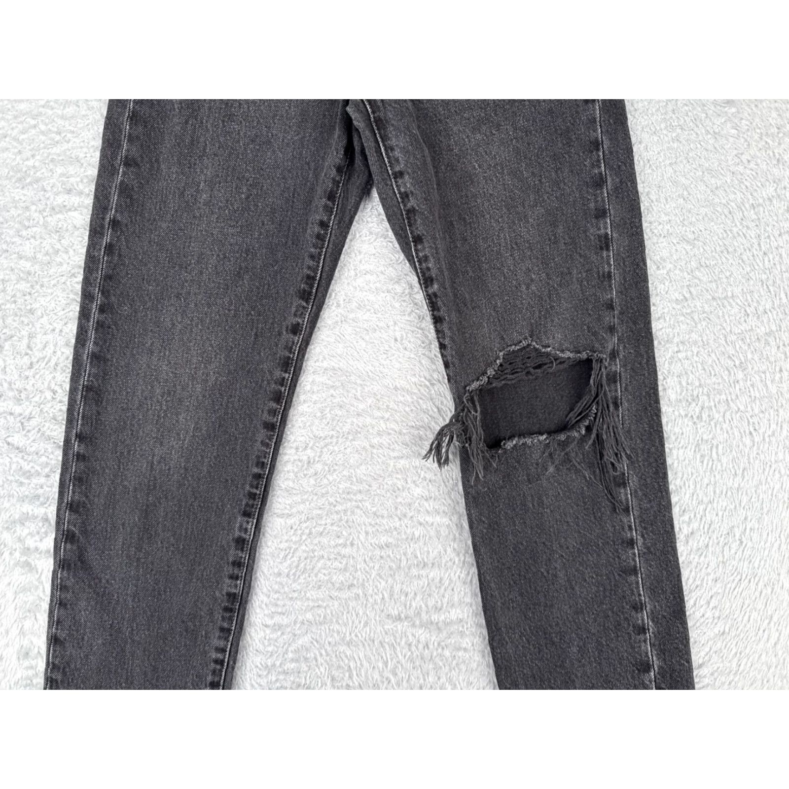 Levi's VINTAGE Levis Premium Jeans Womens 23 Black Denim Big E Wedgie Straight Mid Rise 23x24 Size 40" / US 18 - 3 Thumbnail