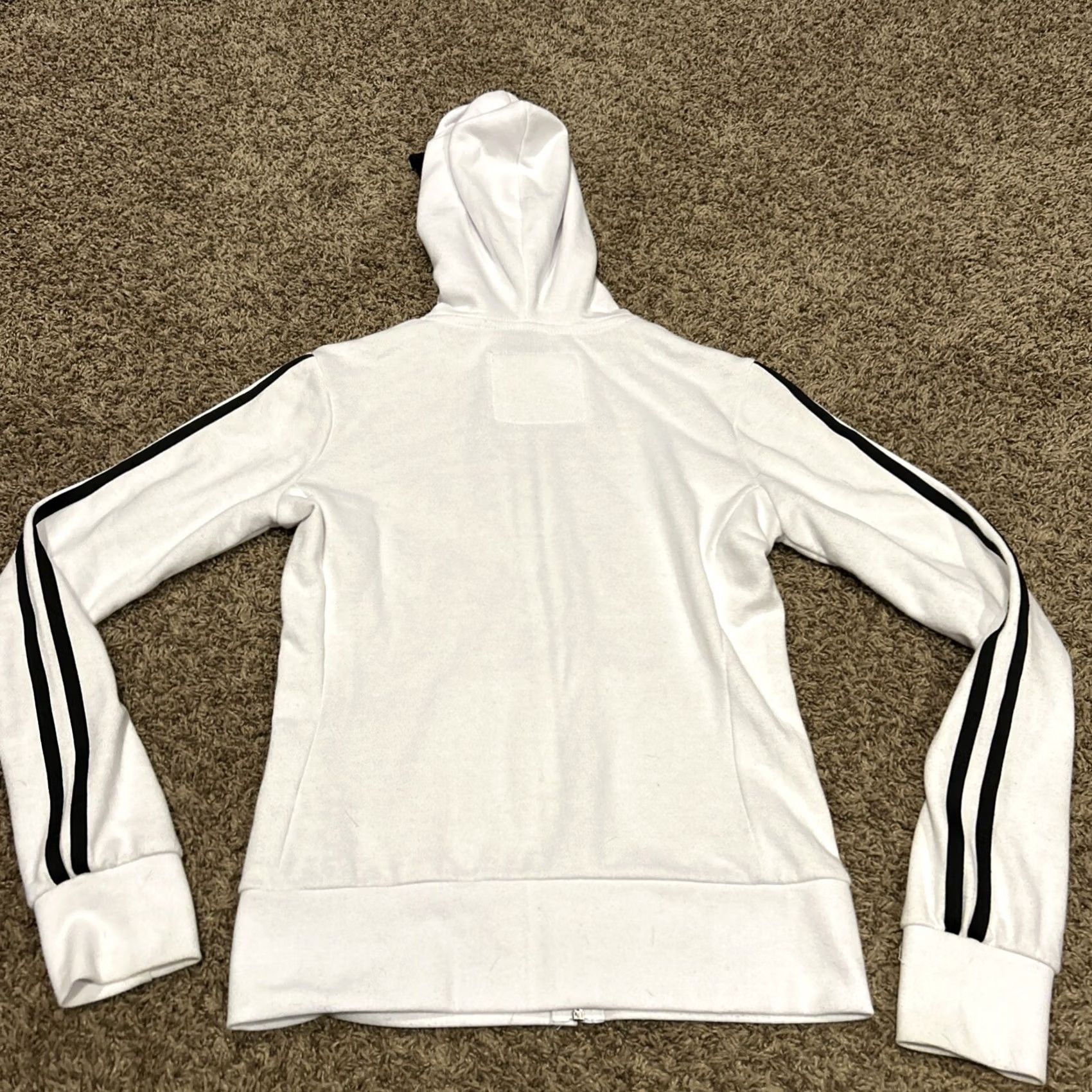 Vintage Reflex Womens Full Zip Hooded Sweatshirt Size S White B27 Size S / US 4 / IT 40 - 3 Thumbnail
