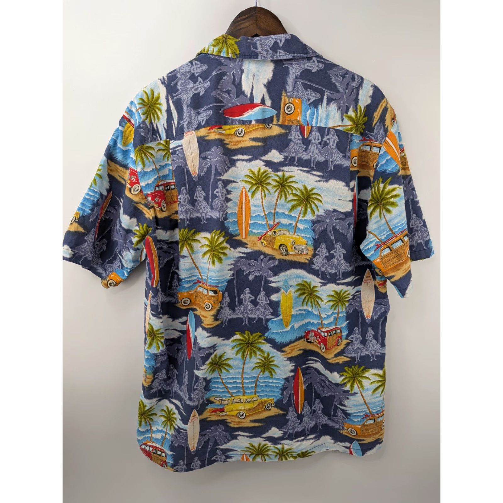 Vintage Pacific Legend Shirt Men's XL Hawaiian Cars Honolulu Blue Graphic Print USA Made Size US XL / EU 56 / 4 - 3 Thumbnail