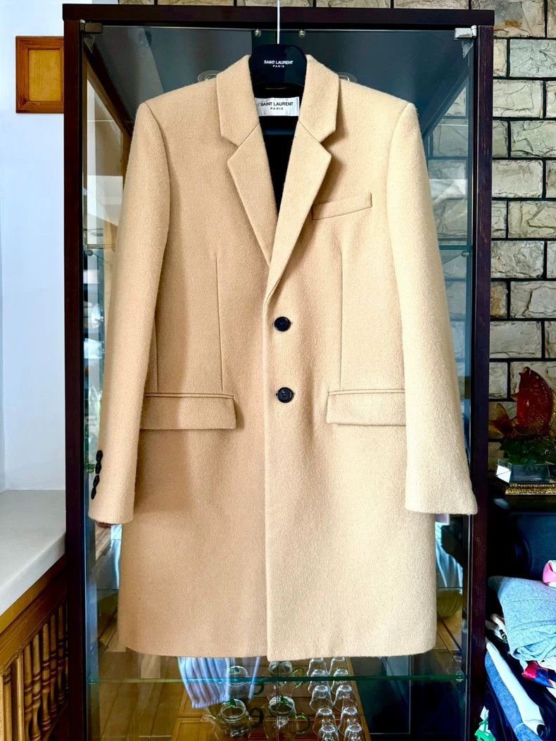 Saint Laurent Paris Saint Laurent Paris 20fw catwalk khaki alpaca coat Size US M / EU 48-50 / 2 - 1 Thumbnail