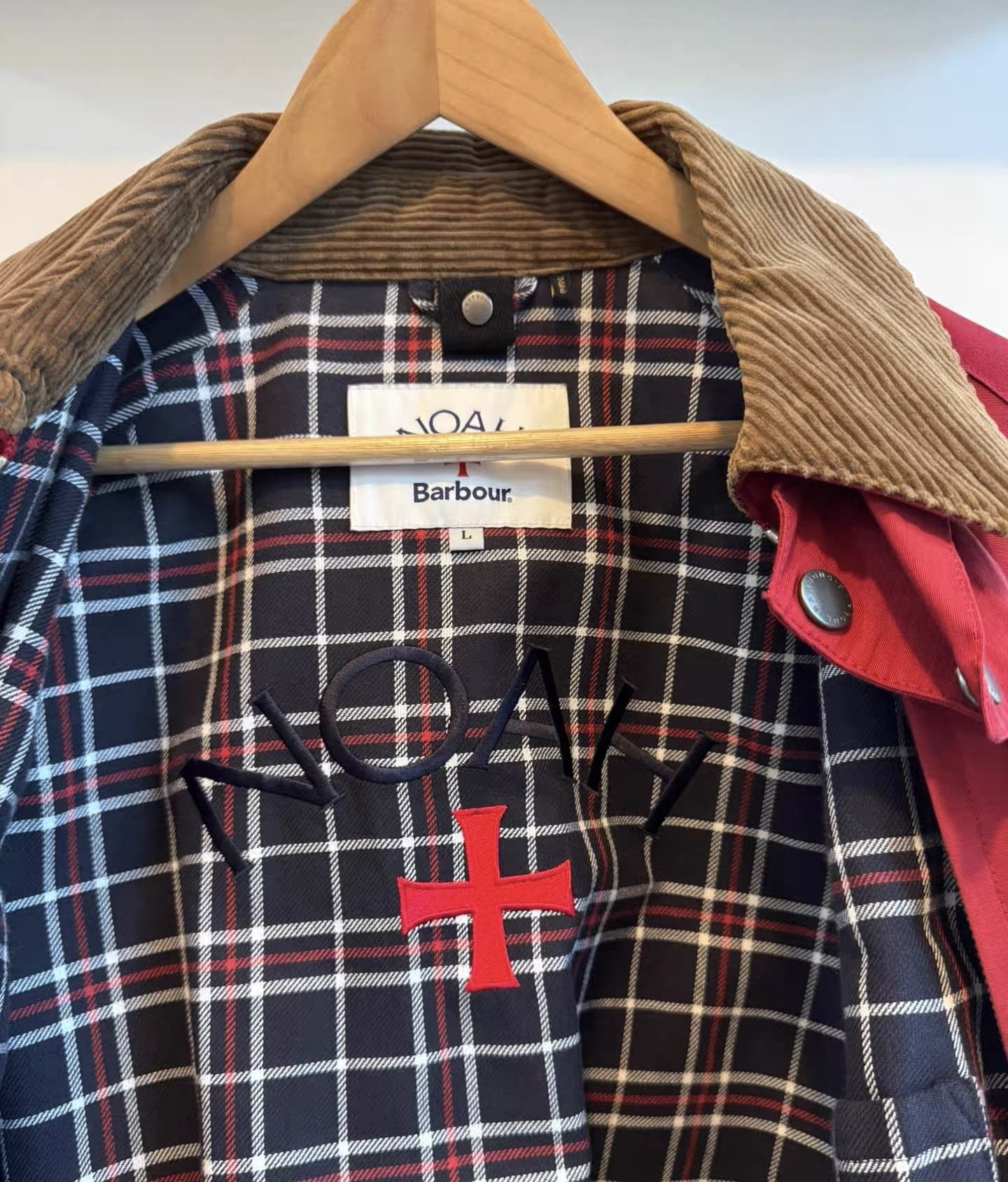 Barbour × Noah Barbour X Noah 60/40 Bedale Jacket Red Size US L / EU 52-54 / 3 - 3 Thumbnail