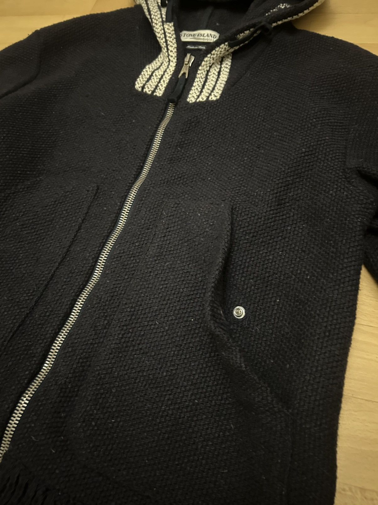 Stone Island Stone Island zip-up knit hoodie Paul Harvey/2001AW Size US L / EU 52-54 / 3 - 4 Thumbnail