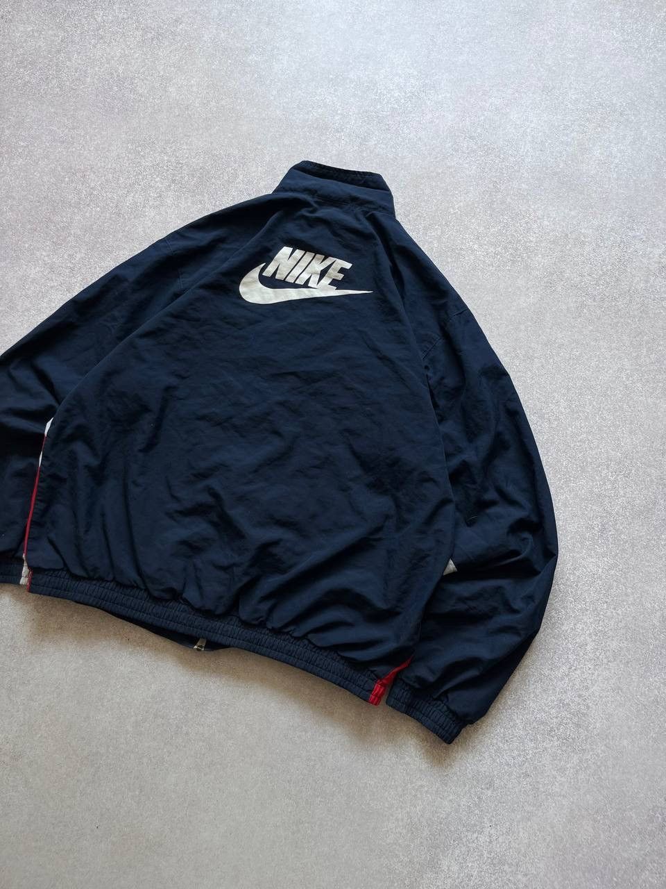 Nike Vintage Nike Swoosh Blue Nylon Zip Jacket Y2K L Size US L / EU 52-54 / 3 - 7 Thumbnail