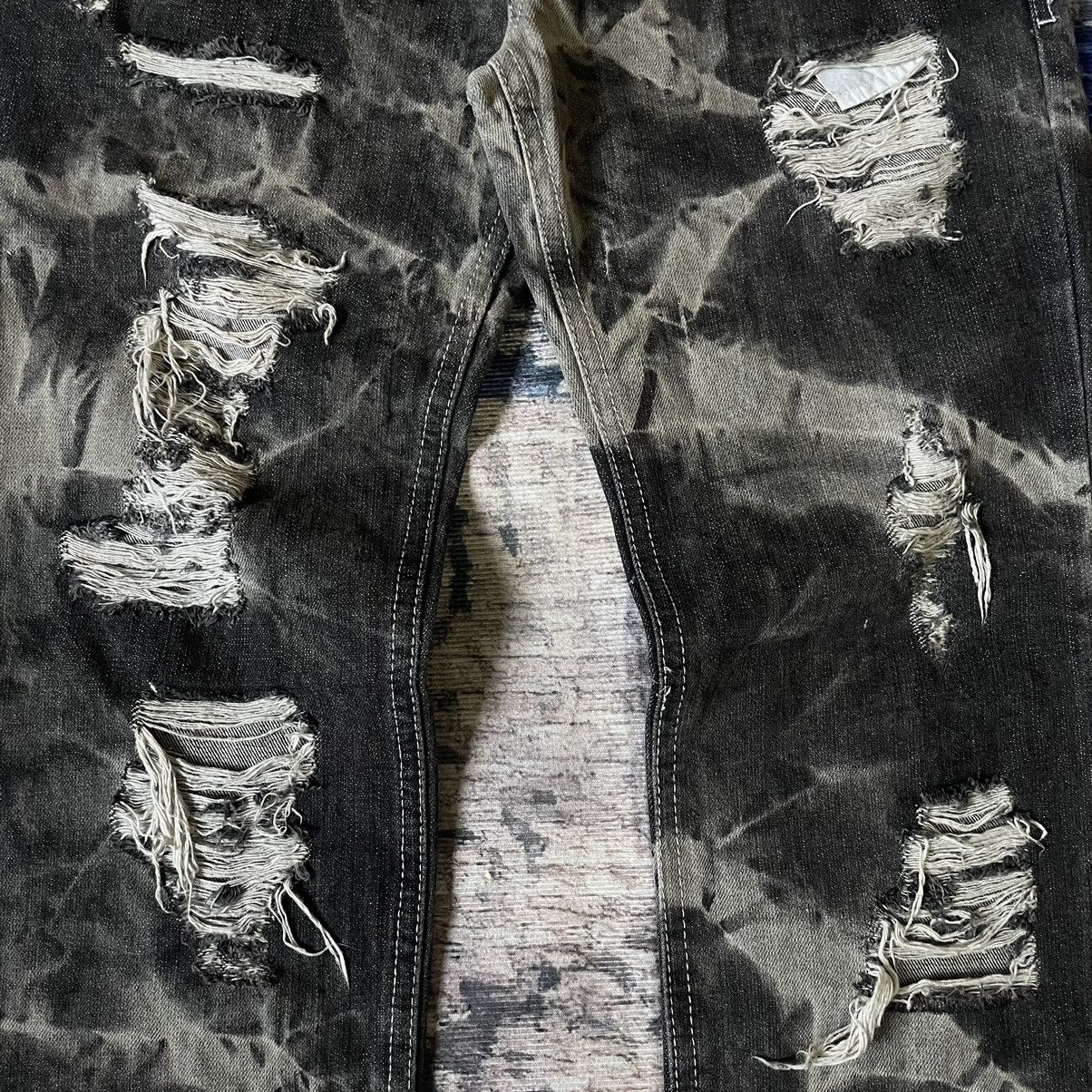 14th Addiction smoke acid wash distressed Jeans Gothic Punk Size US 33 - 5 Thumbnail