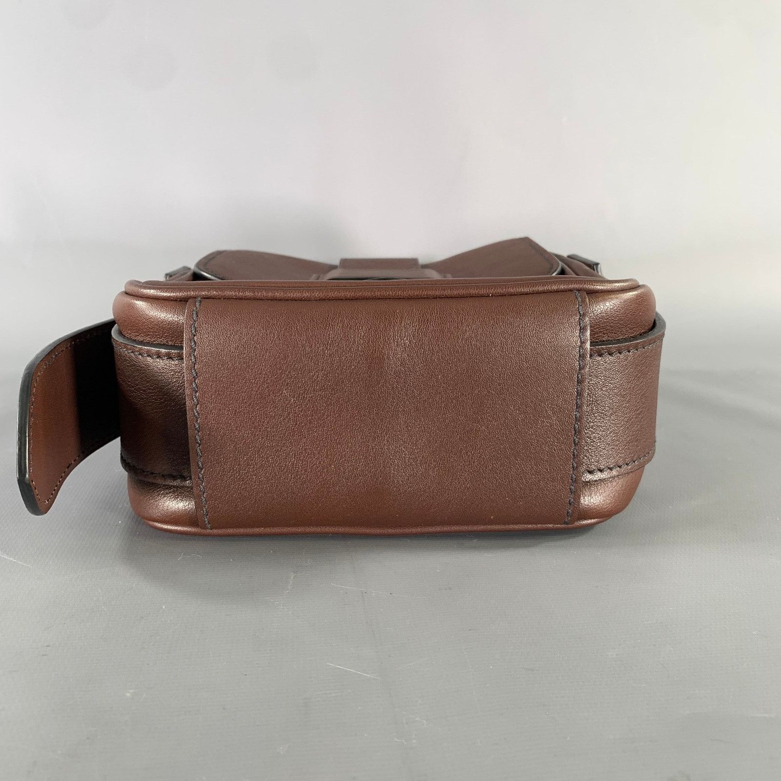 Prada PRADA Brown Crackled Leather Cross Body Bag Size ONE SIZE - 5 Thumbnail
