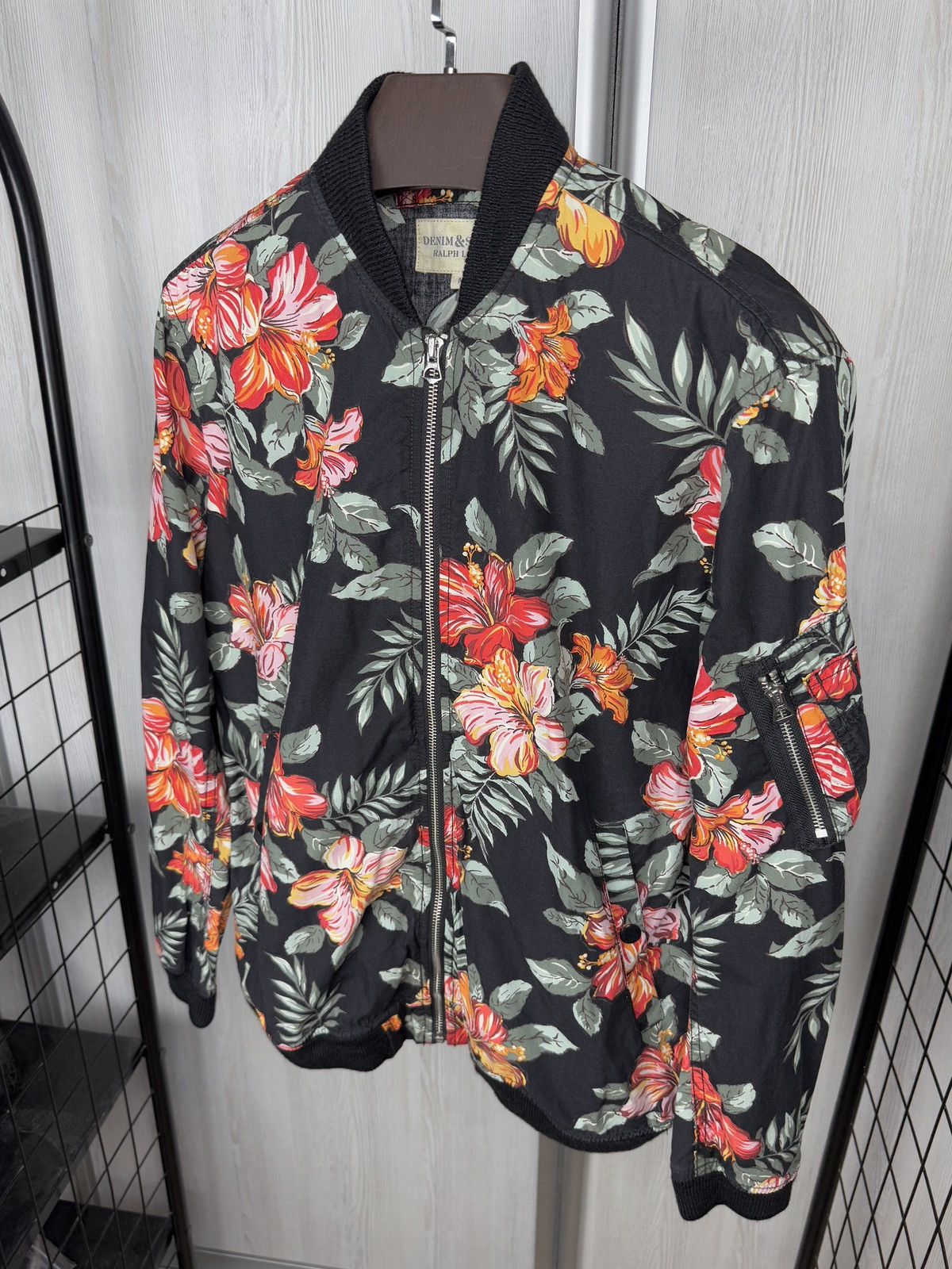 Denim & Supply Ralph Lauren Denim & Supply Ralph Lauren Black Tropic Floral Print Bomber Size US M / EU 48-50 / 2 - 6 Thumbnail