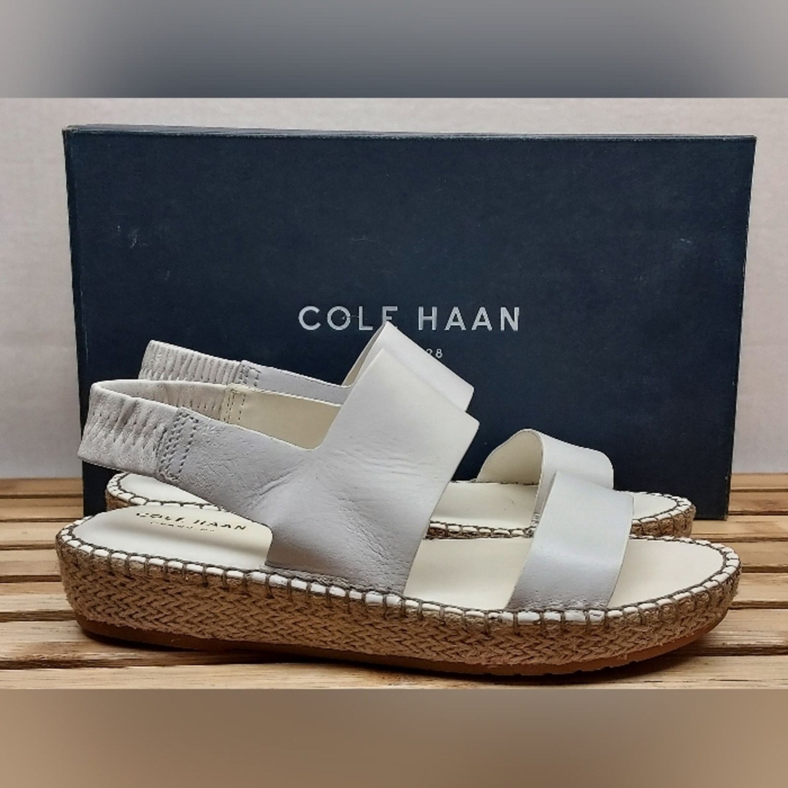 Cole Haan Cole Haan Womens White Cloudfeel Espadrille Sandals Size 6 Size US 6 / IT 36 - 6 Thumbnail