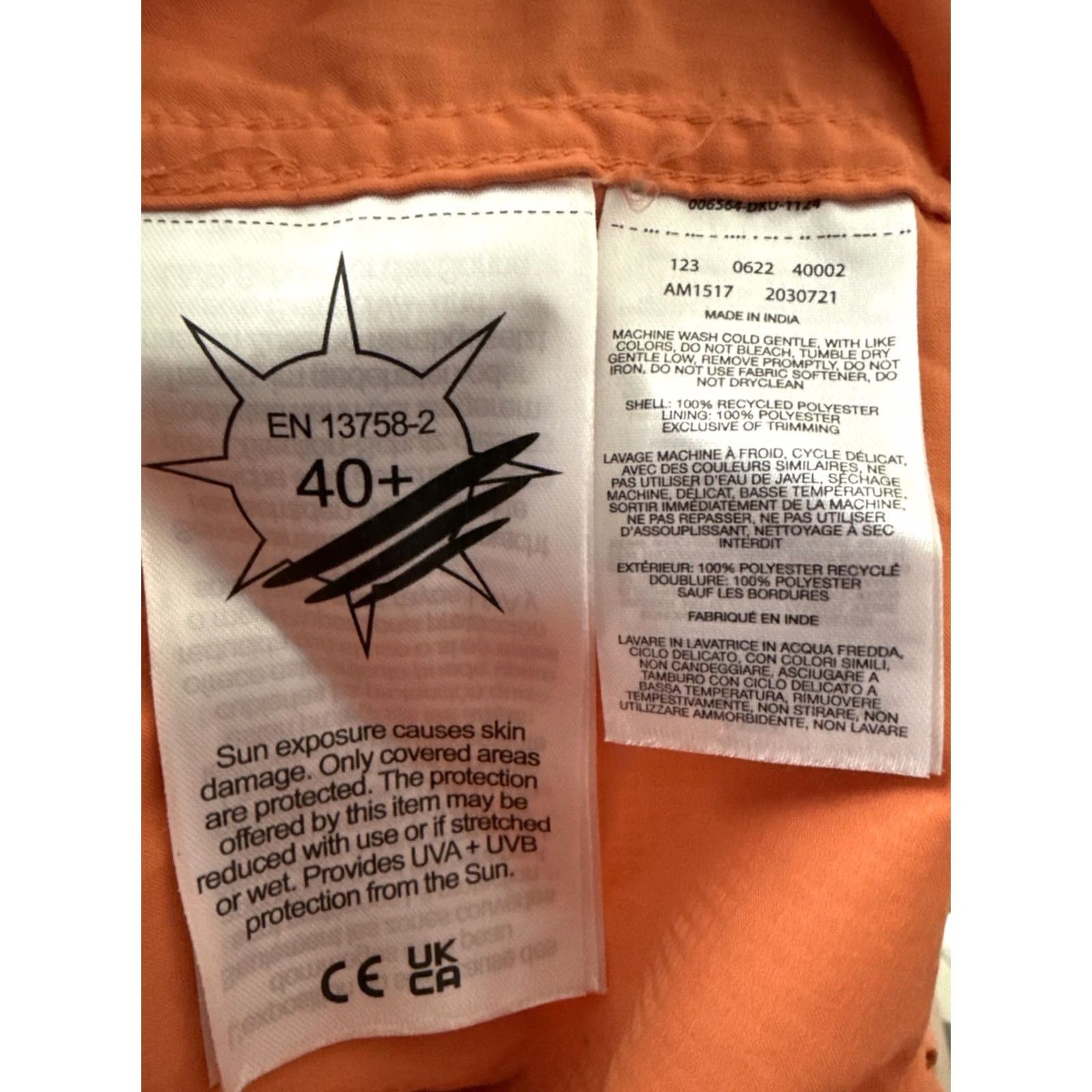 Vintage Columbia Omni-Shade Fishing Shirt Mens XL Orange Short Sleeve UPF 40+ Vented Pockets Button-Up Size US XL / EU 56 / 4 - 4 Thumbnail