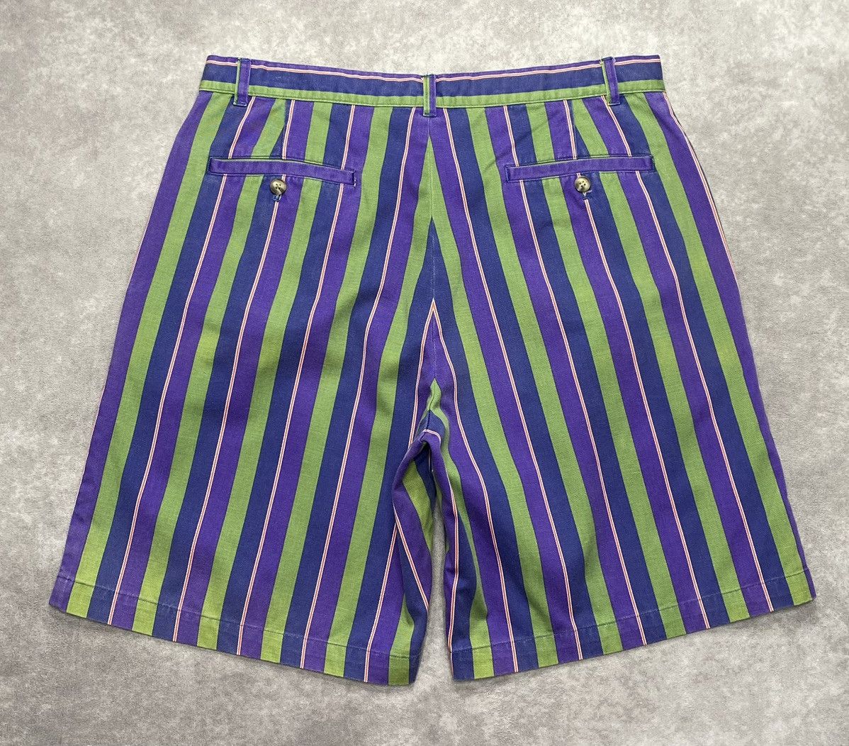 Vintage 90’s Vintage Geoffrey Beene Striped Shorts Size US 36 / EU 52 - 2 Thumbnail