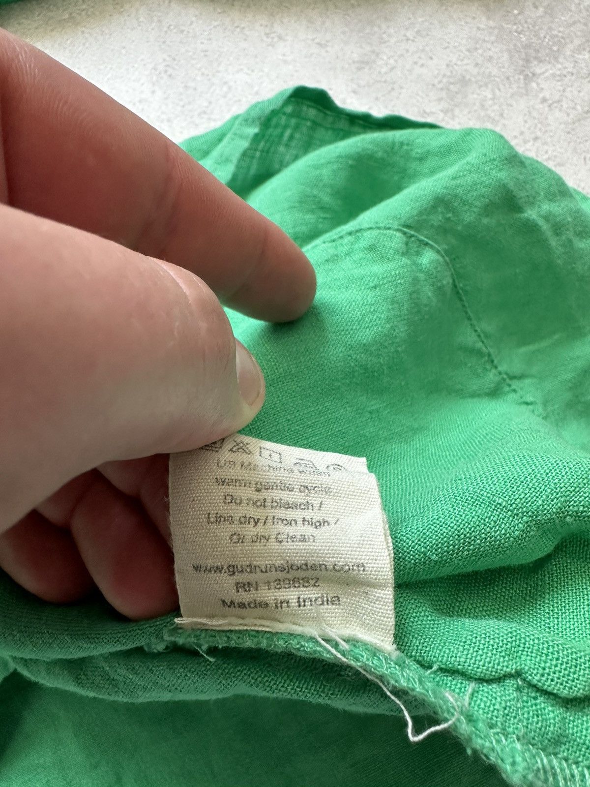 Gudrun Sjoden Women dress Gudrun Sjoden bid one size green India 100% Lin Size XL / US 12-14 / IT 48-50 - 13 Thumbnail