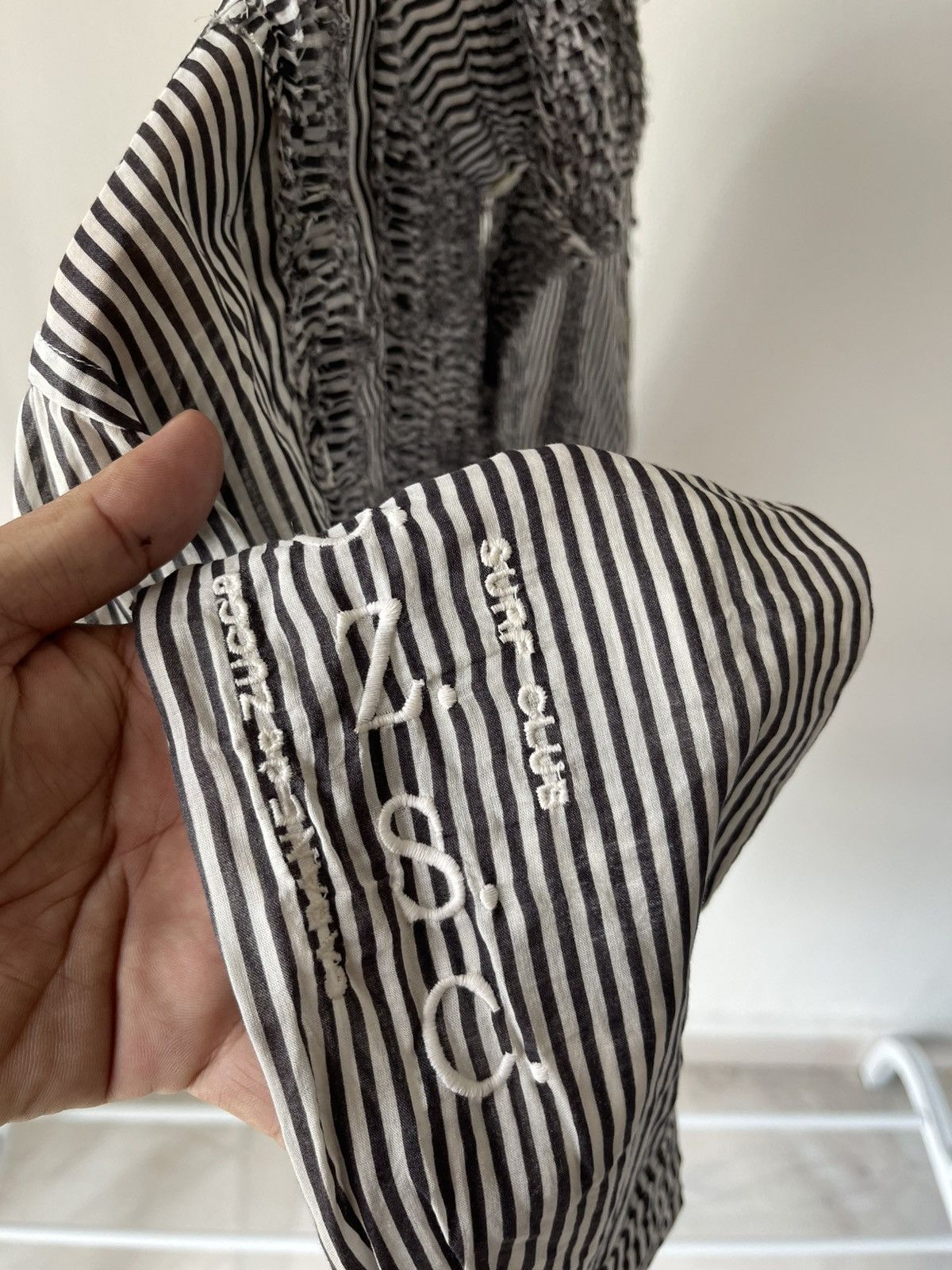 CABANE de ZUCCa × Issey Miyake 2000s Cabane De Zucca Surf Club Stripe Shirt Size US M / EU 48-50 / 2 - 6 Thumbnail
