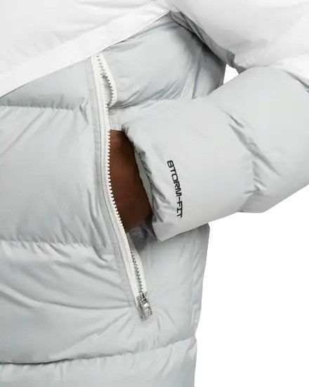 Nike Nike White Light Smoke Grey Black Men's Puffer Jacket Size US M / EU 48-50 / 2 - 3 Thumbnail