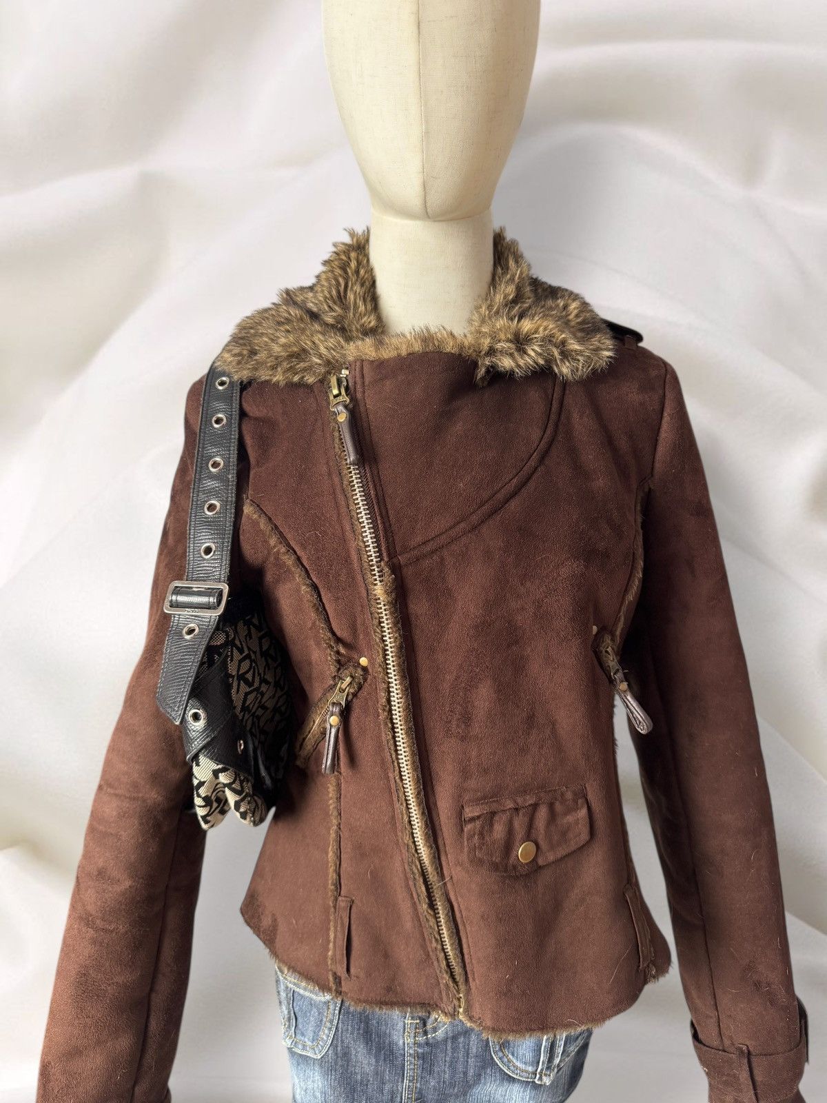 Hysteric Glamour Y2K / Boho Vintage Faux Fur Shearling/Sheepskin Style Jacket Size M / US 6-8 / IT 42-44 - 3 Thumbnail