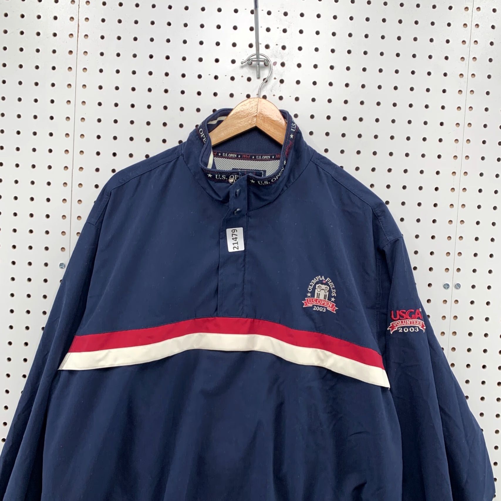 Vintage VINTAGE US OPEN Windbreaker Pullover Jacket Womens XL Blue Outdoor Sports Windbreaker Olympic Fields 2003 Ashworth Jacket Womens XL Blue Size XL / US 12-14 / IT 48-50 - 5 Thumbnail