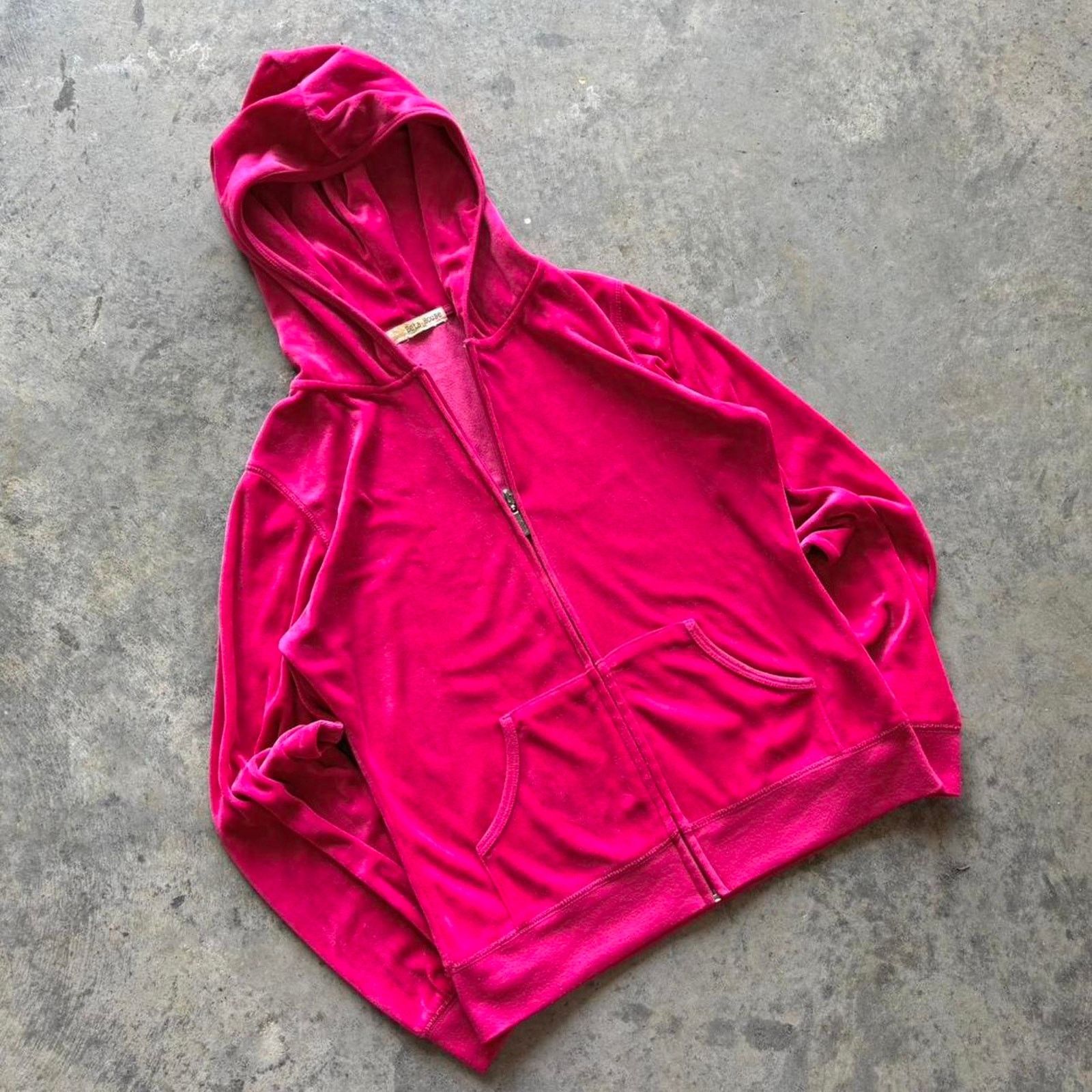 Juicy Couture × Juicy Couture Jeans × Vintage Vintage Y2K Juicy Couture Style Velour Cropped Hoodie Size S / US 4 / IT 40 - 1 Thumbnail