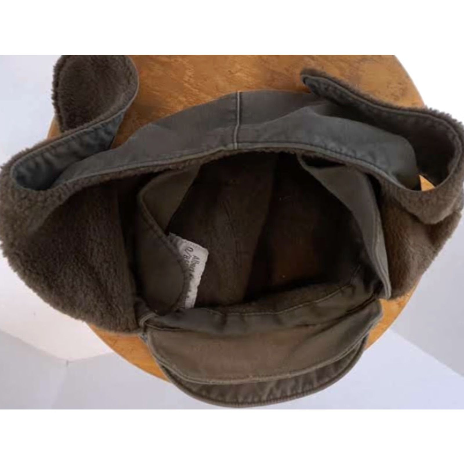 Vintage VINTAGE Albert Kempf Teunz Skull Cap Men Adjustable Green Cotton Canvas Insulated Ear Flap Winter Military 7 1/4 Medium Size ONE SIZE - 7 Thumbnail