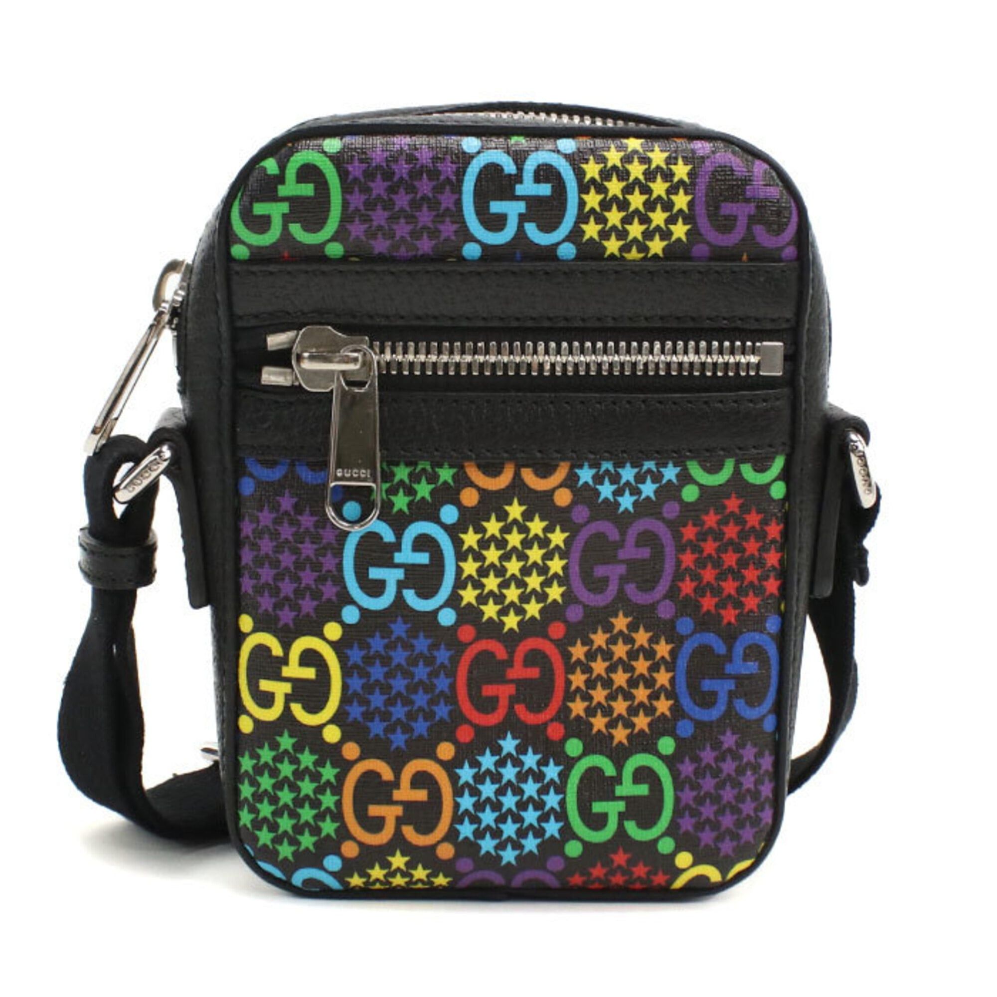Gucci Gucci Crossbody Shoulder Bag 598103 GG Psychedelic Men's Women's Black Size ONE SIZE - 1 Thumbnail