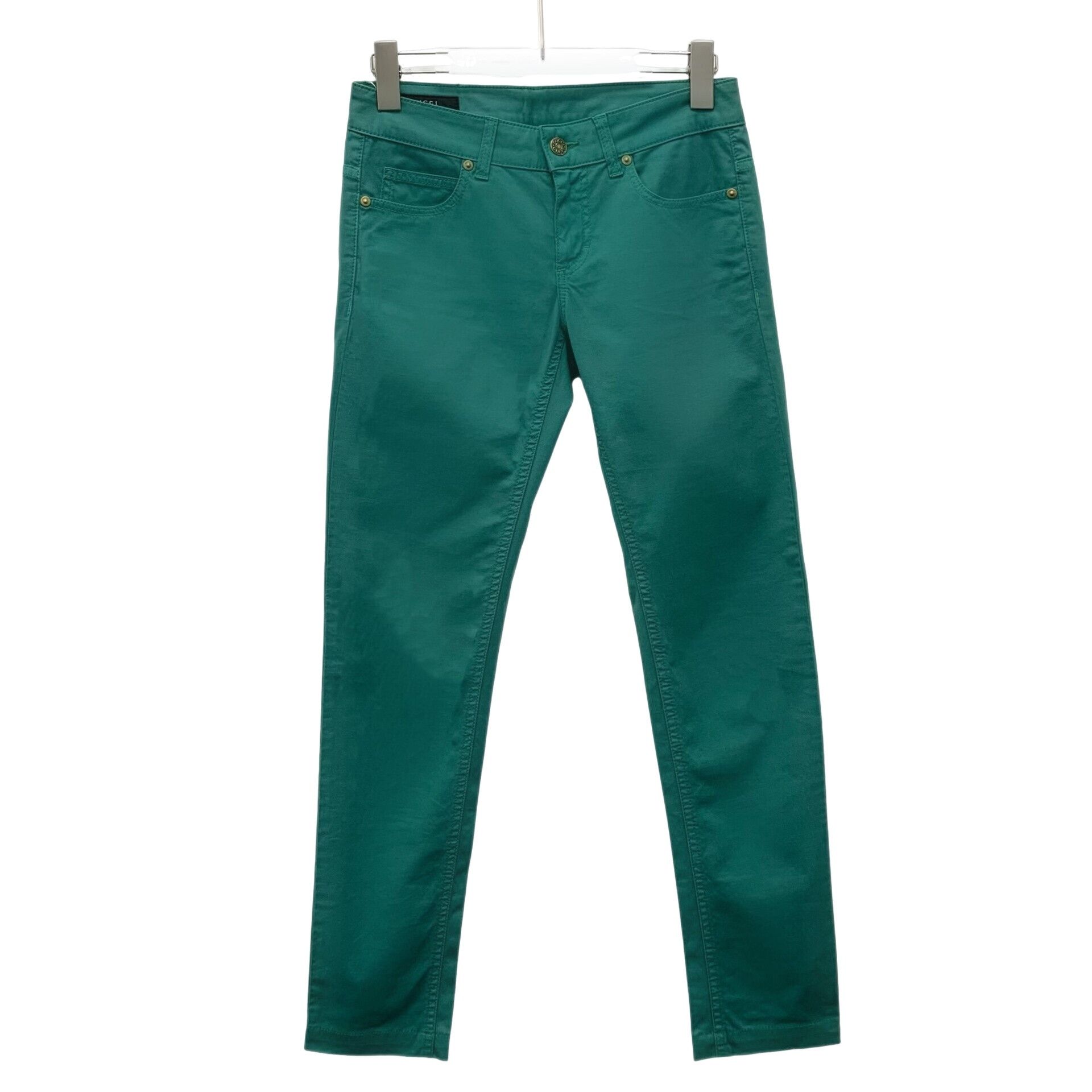 Gucci Gucci Teal Cotton Casual Pants IT 36 Size 25" / US 0 / IT 36 - 1 Thumbnail