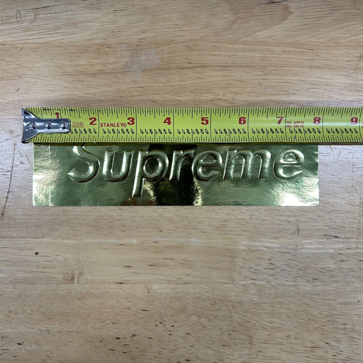 Supreme Supreme Gold Box Logo Sticker Decal Embossed FW22 NEW 8” Size ONE SIZE - 3 Thumbnail